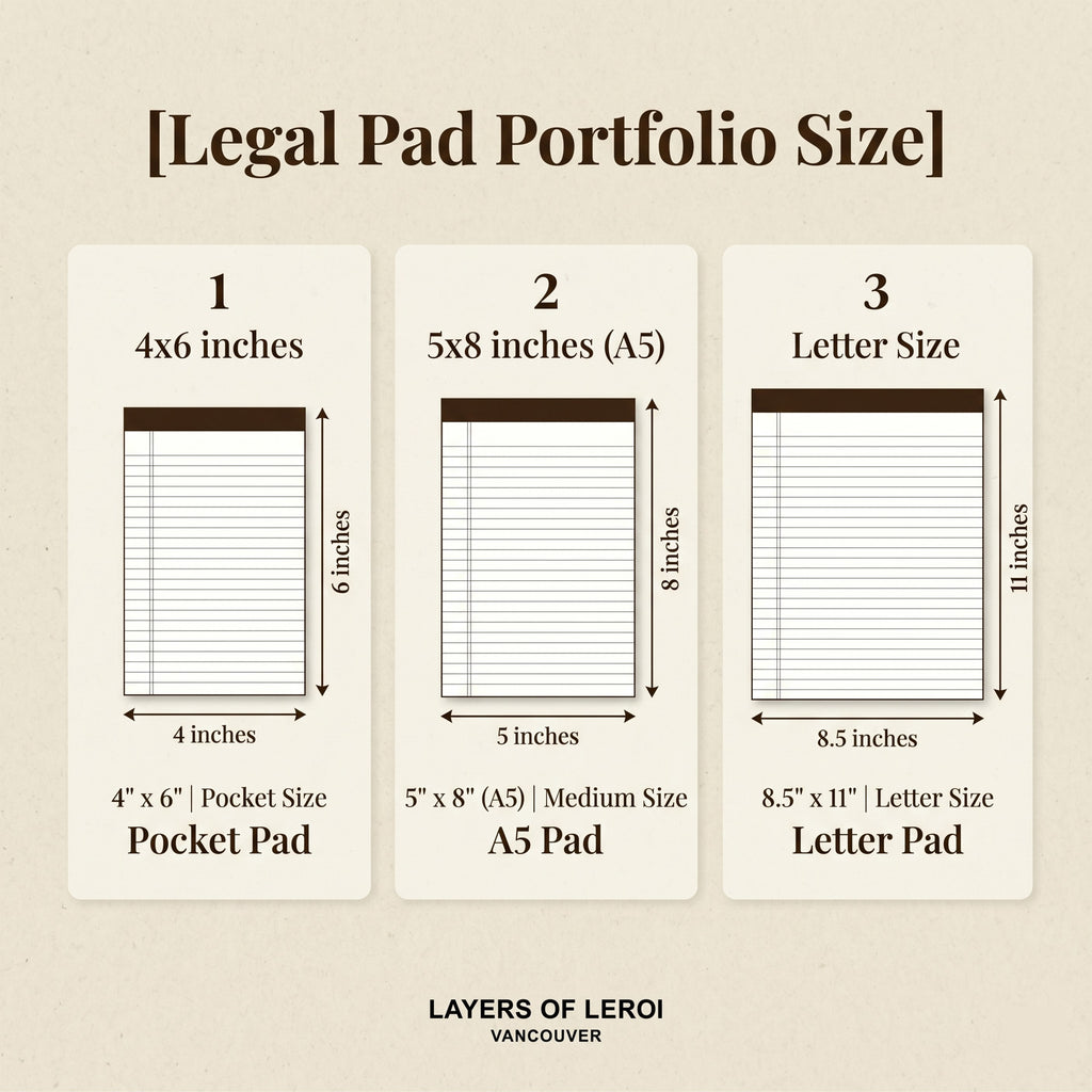 Junior Legal Pad Portfolio in German Noblessa Leather