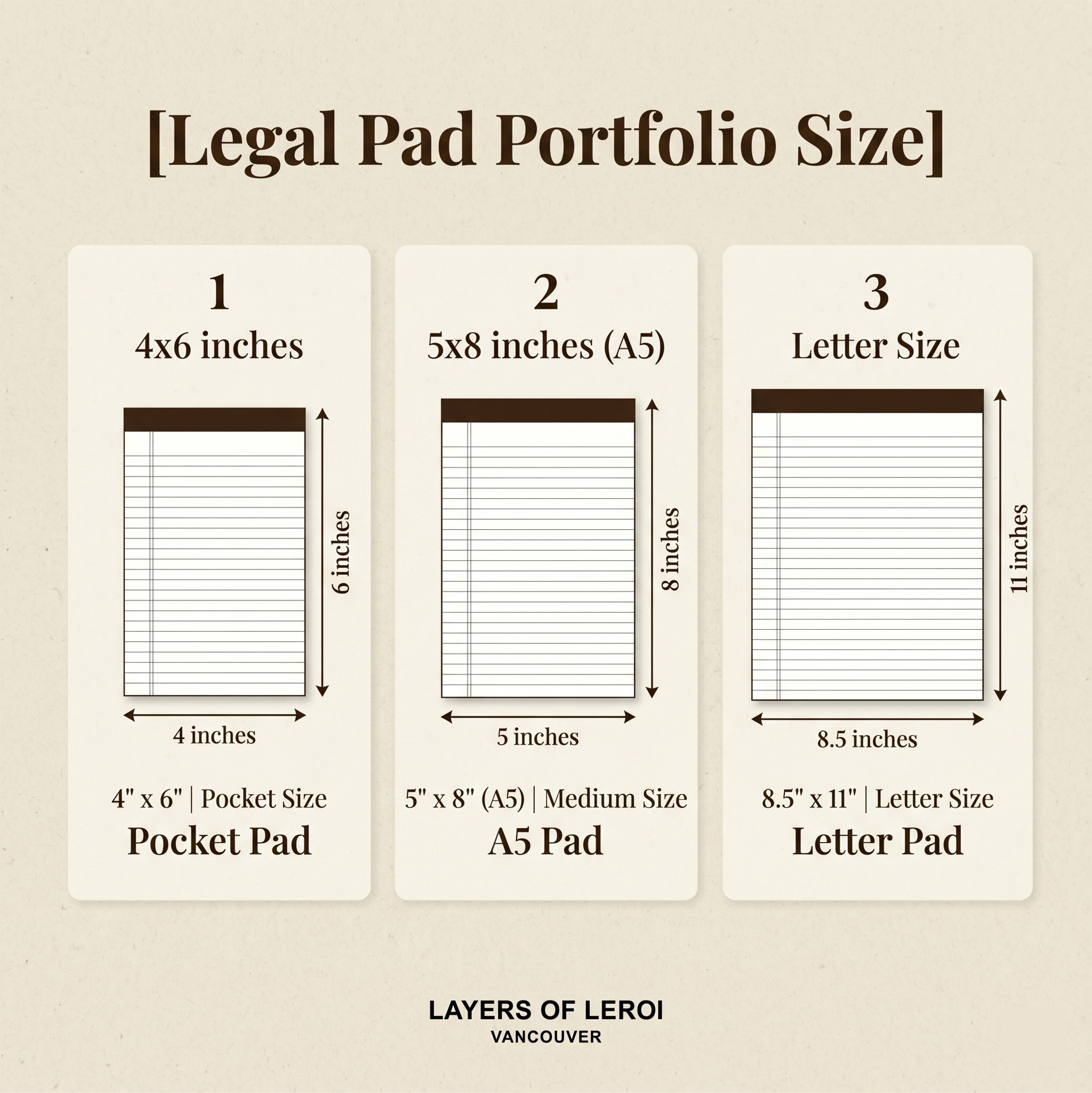 Junior Legal Pad Portfolio in German Noblessa Leather