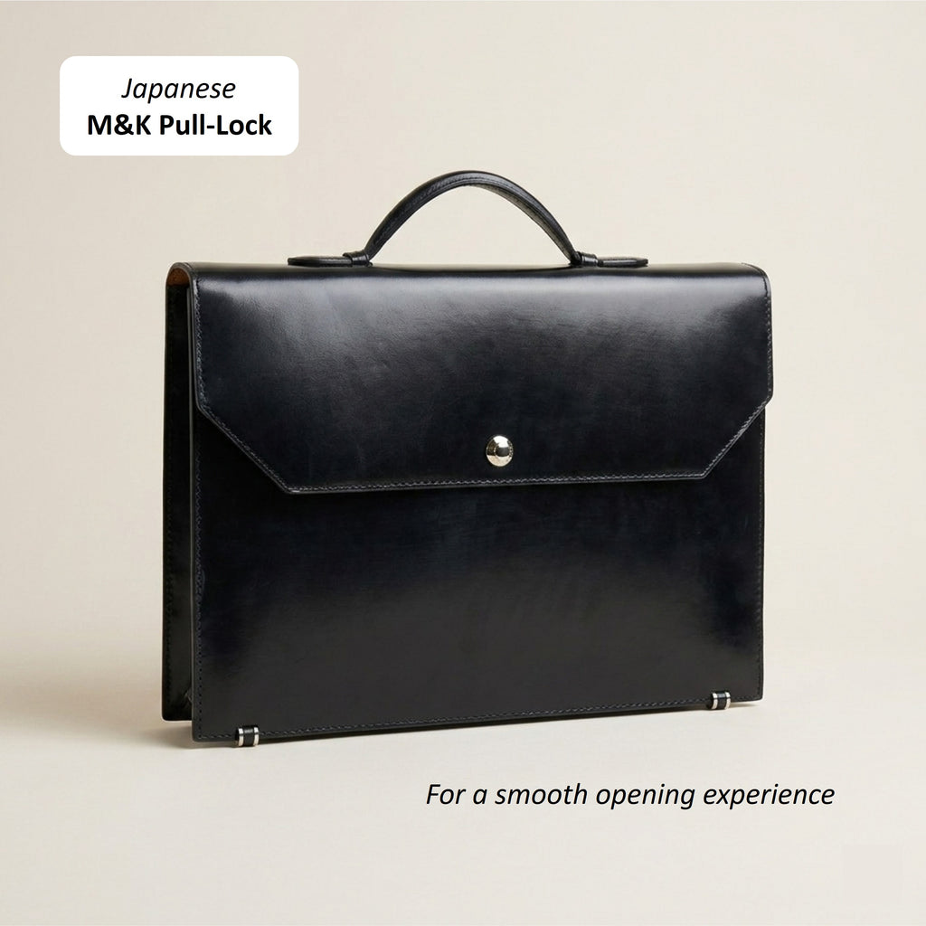 The Origin: Bespoke Bridle Leather Briefcase