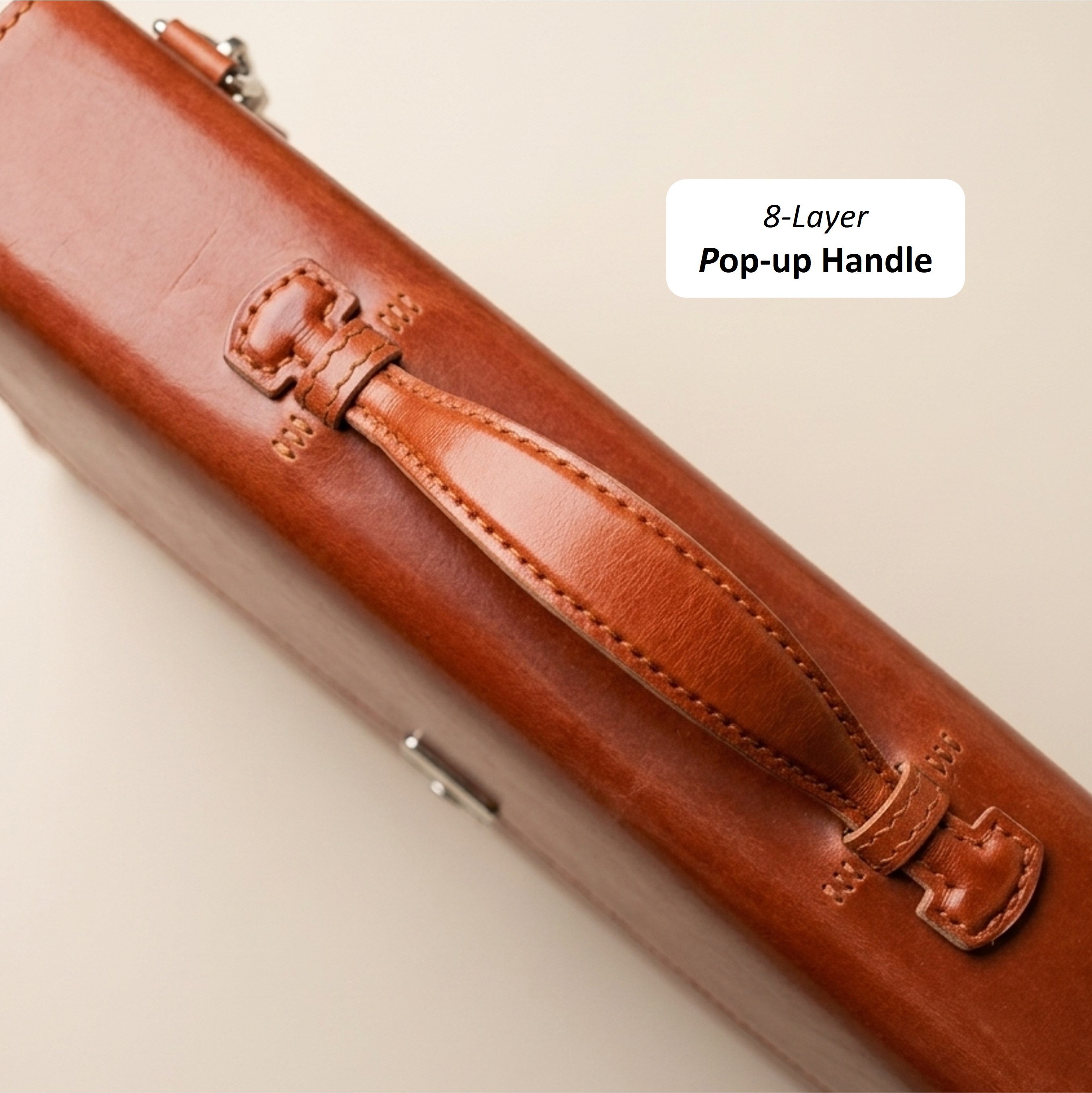 The Legacy: Bespoke Bridle Leather Briefcase with Strap