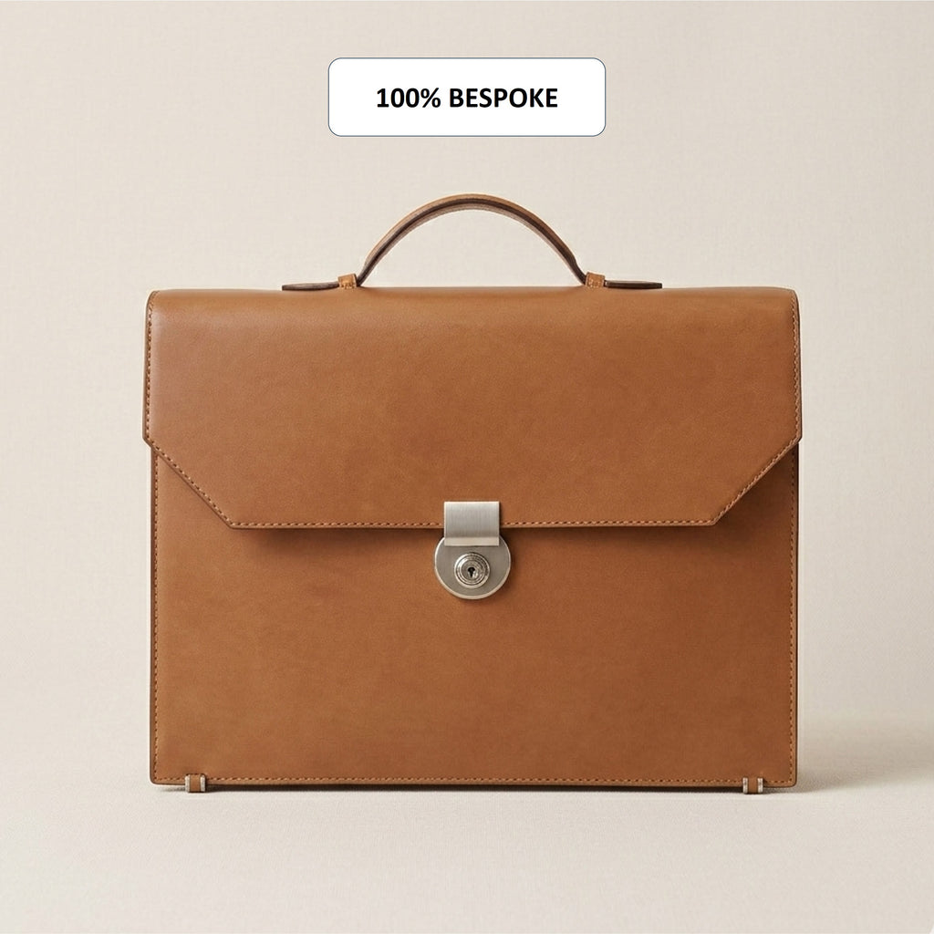 The Origin: Bespoke Vacchetta Leather Briefcase
