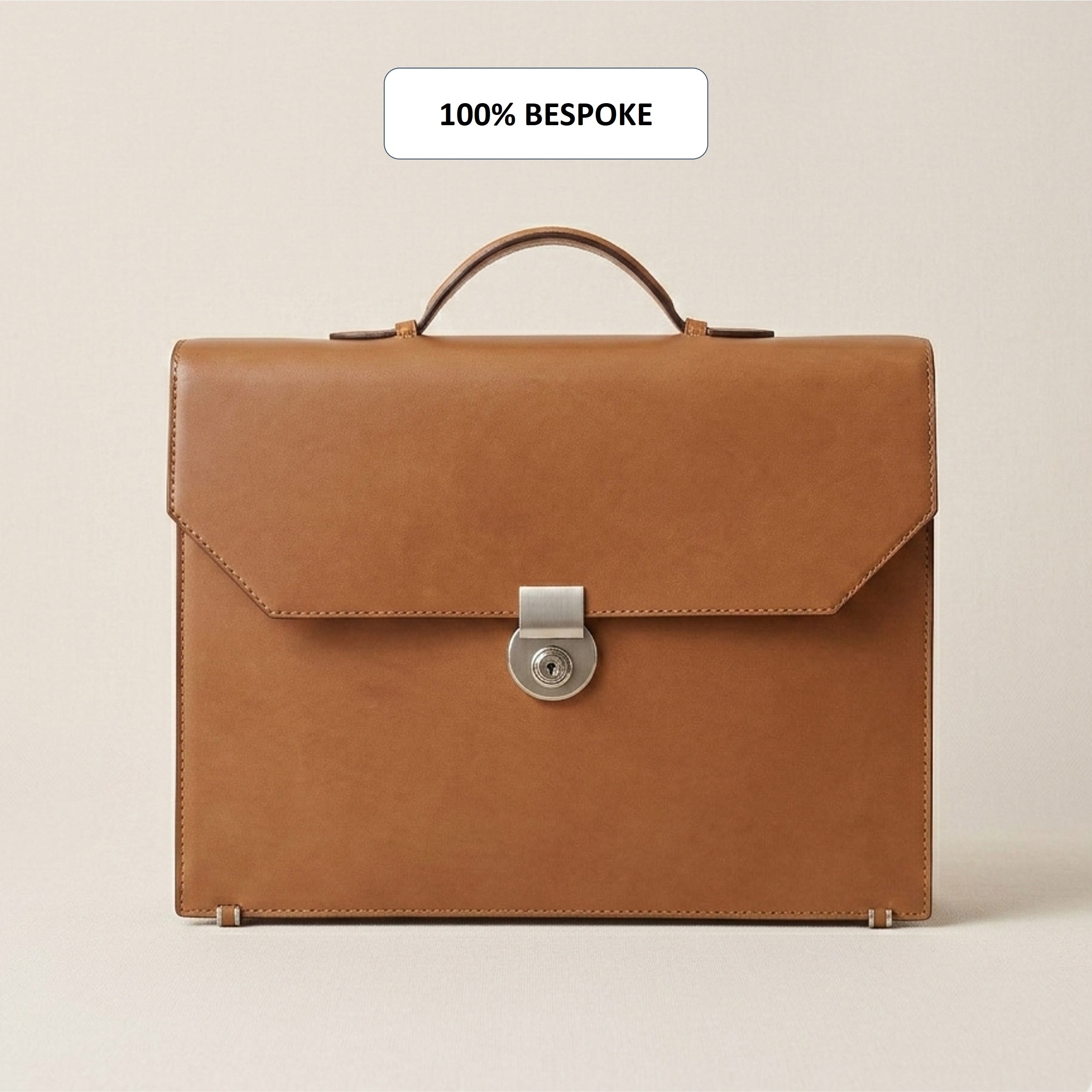 The Origin: Bespoke Vacchetta Leather Briefcase