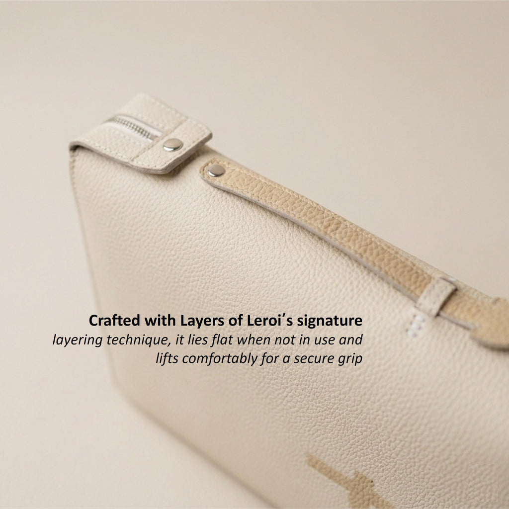 Zippered Leather Bible Cover with Handle - German Togo Leather