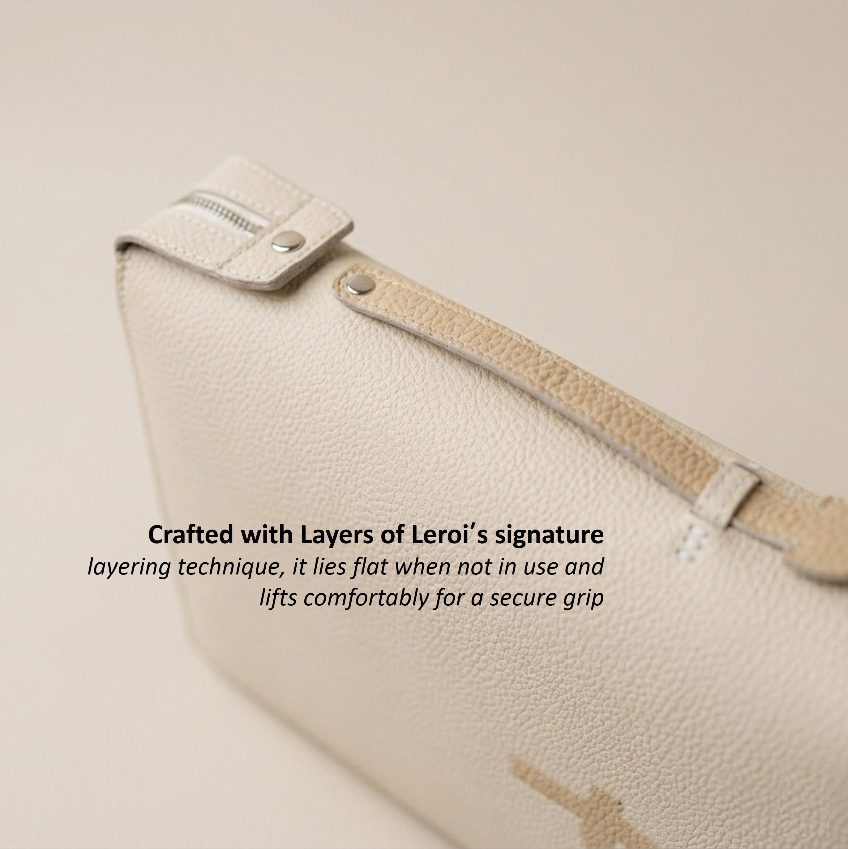 Zippered Leather Bible Cover with Handle - German Togo Leather