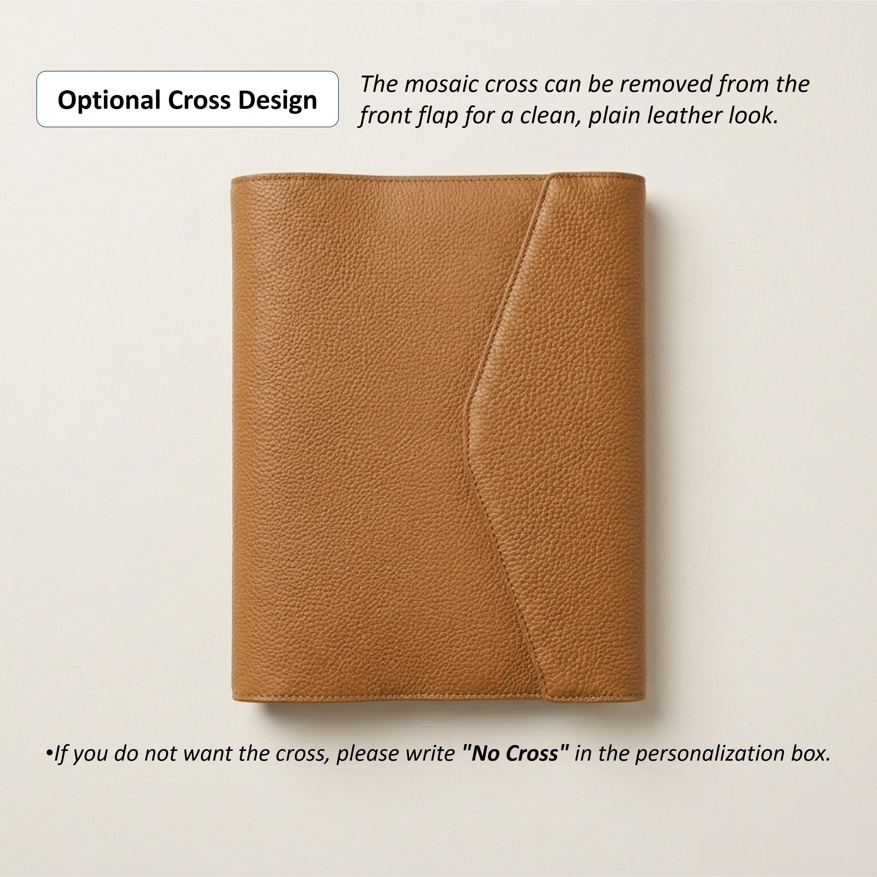 Magnetic Flap Leather Bible Cover - German Togo Leather