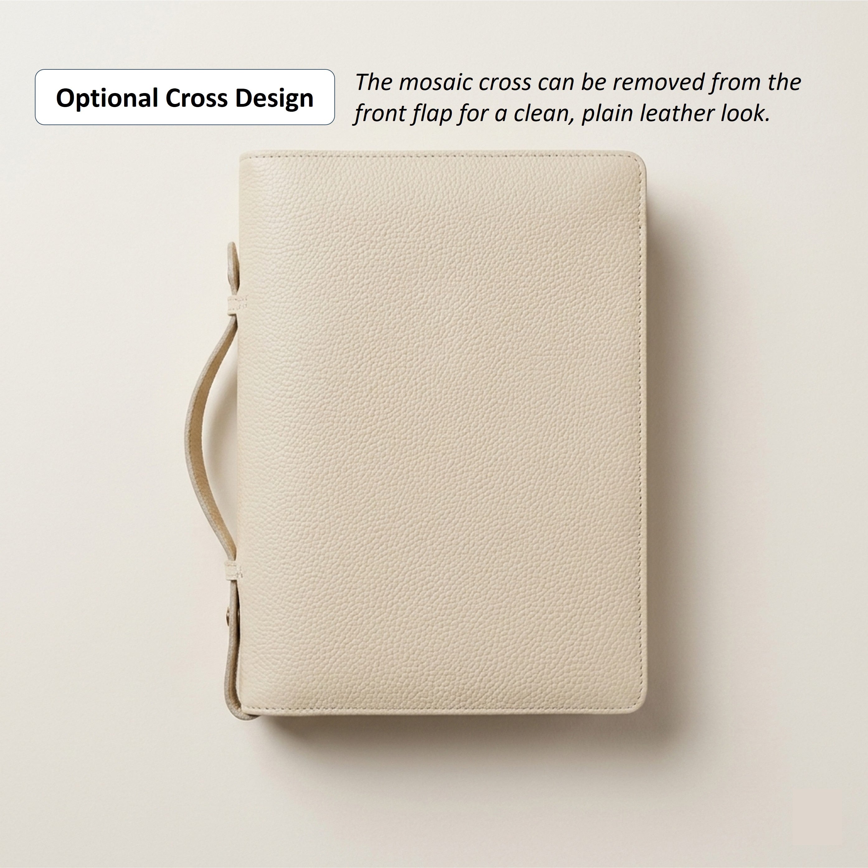 Zippered Leather Bible Cover - German Togo Leather
