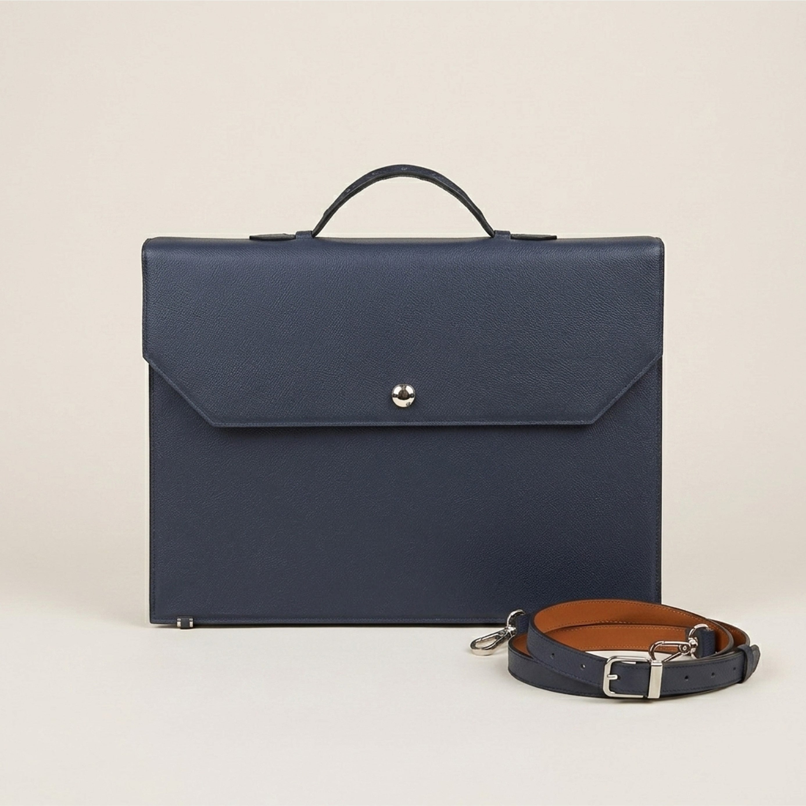 The Origin: Bespoke Noblessa Leather Briefcase with Strap
