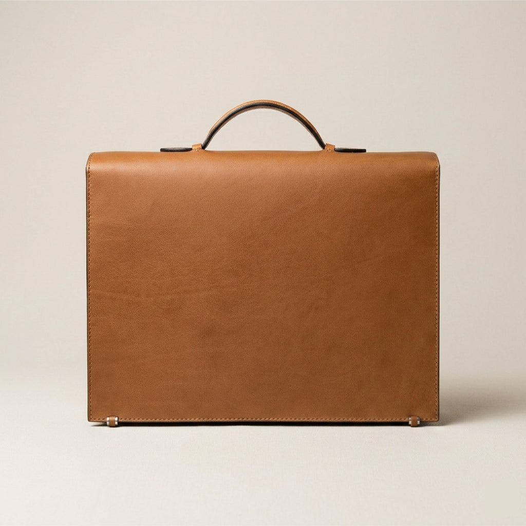 The Origin: Bespoke Vacchetta Leather Briefcase