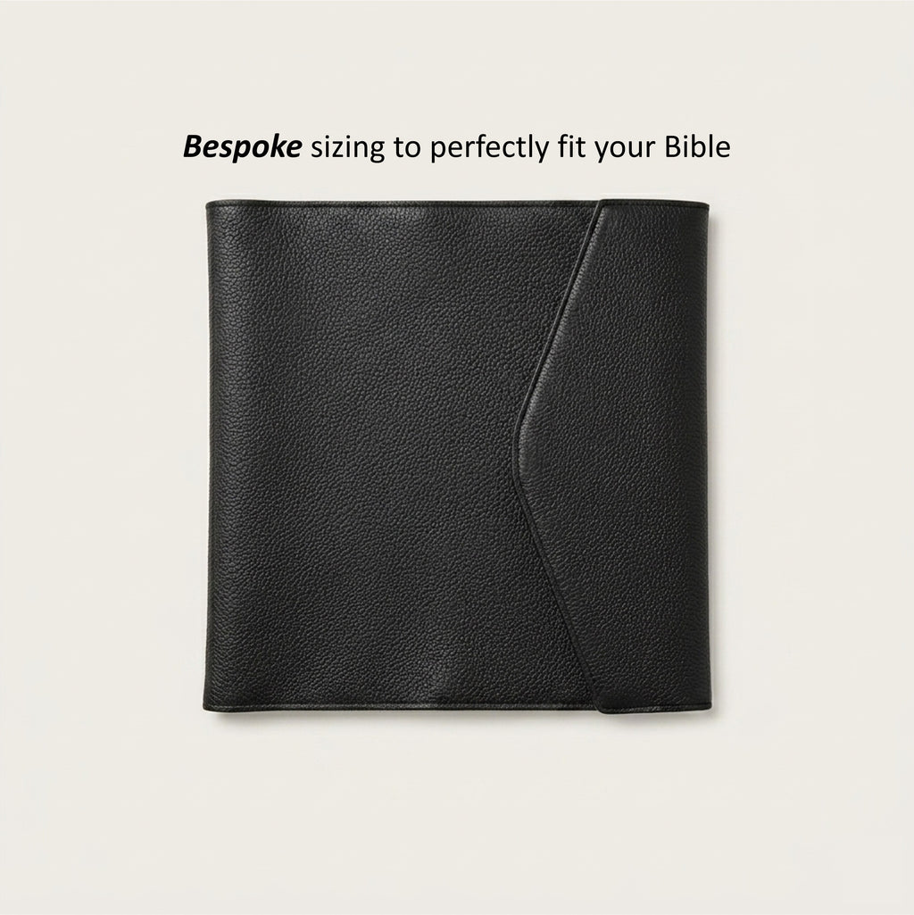 Magnetic Flap Leather Bible Cover - German Togo Leather