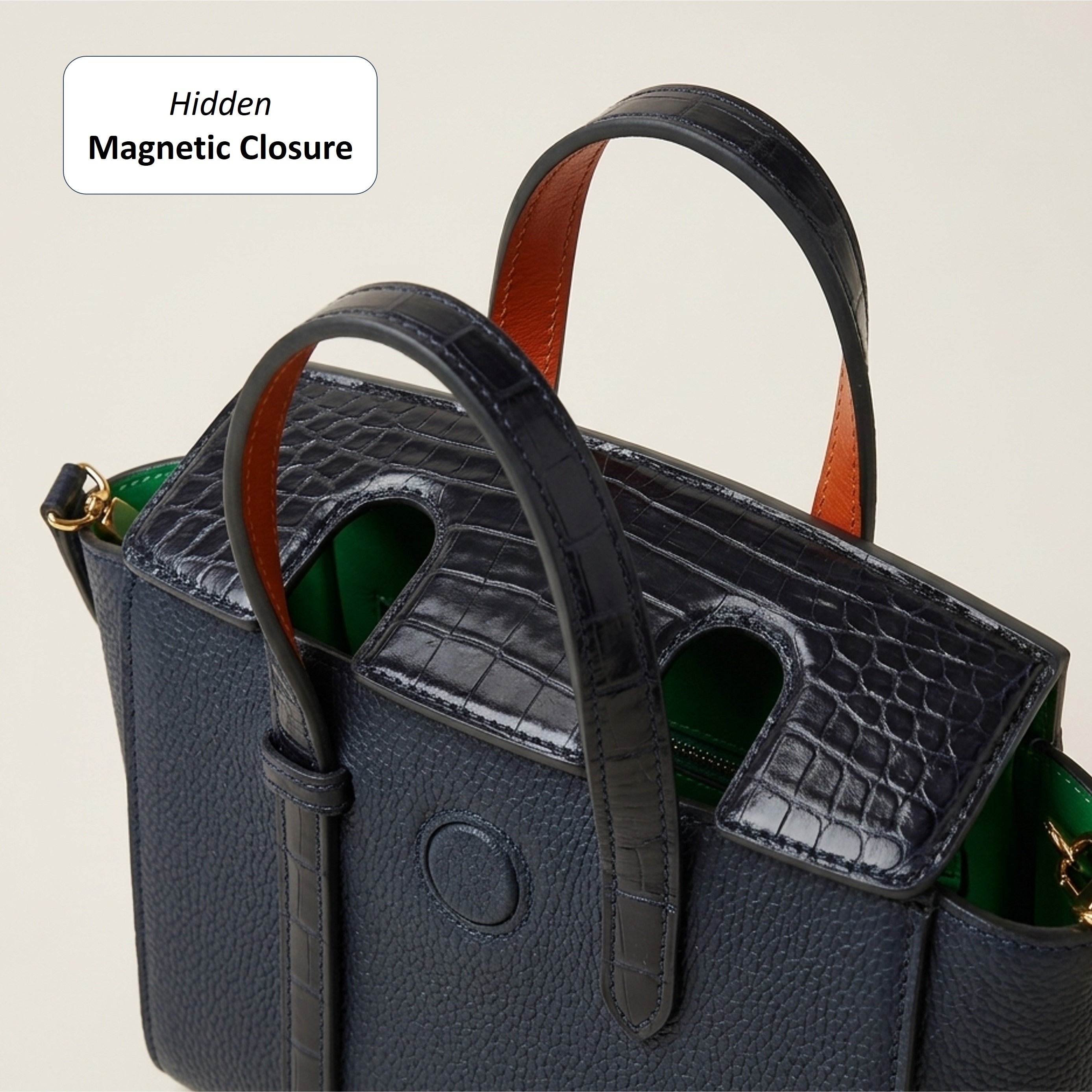 Fog Bag 19 Exotic Edition | German Togo & Crocodile Leather Tote