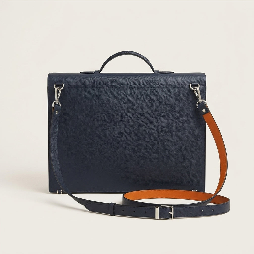 The Origin: Bespoke Noblessa Leather Briefcase with Strap