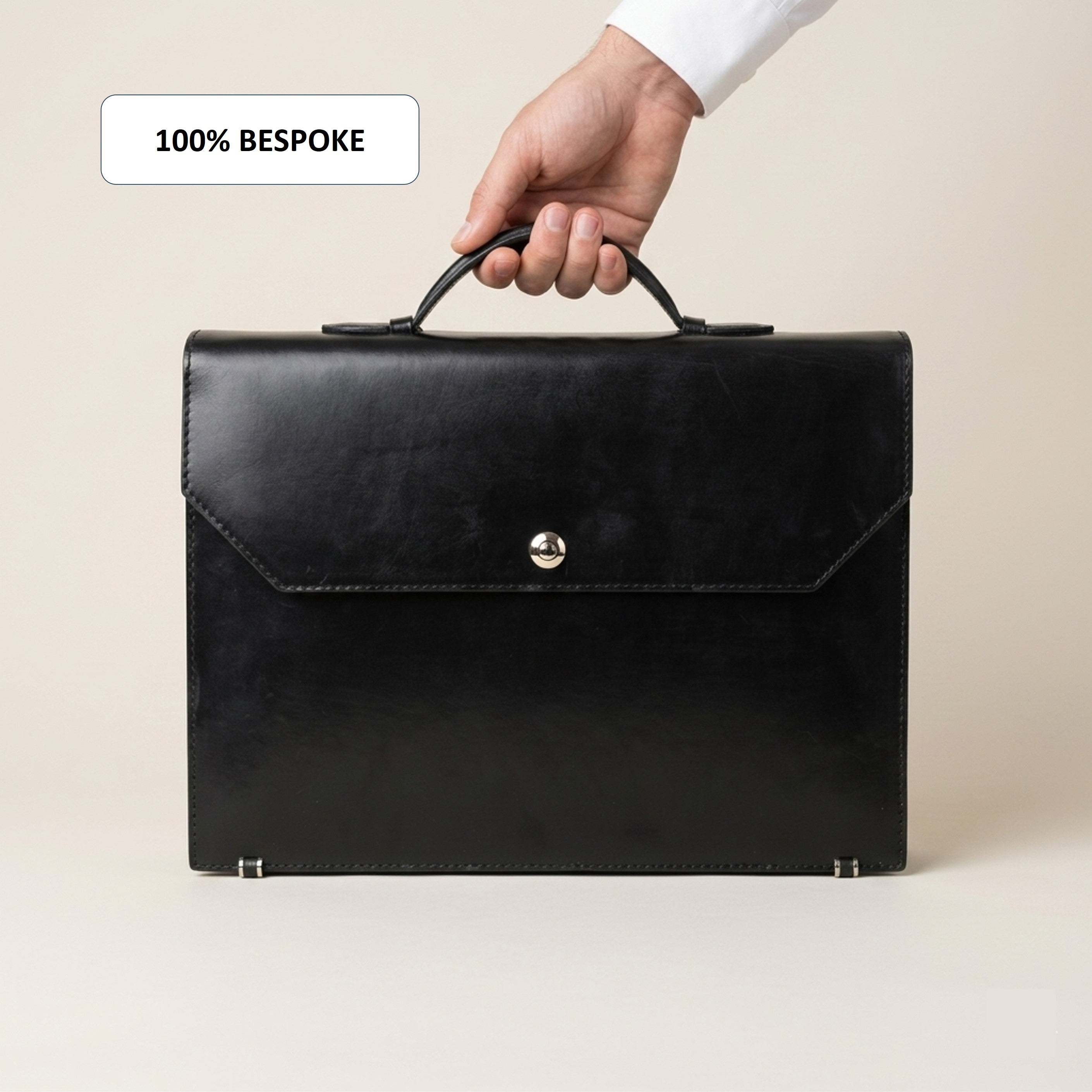The Origin: Bespoke Bridle Leather Briefcase