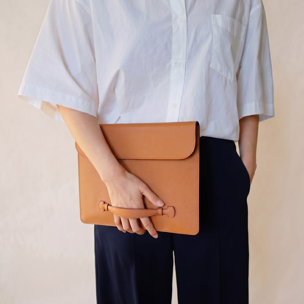 THE PENTAS: German Noblessa Leather Flap Sleeve for iPad