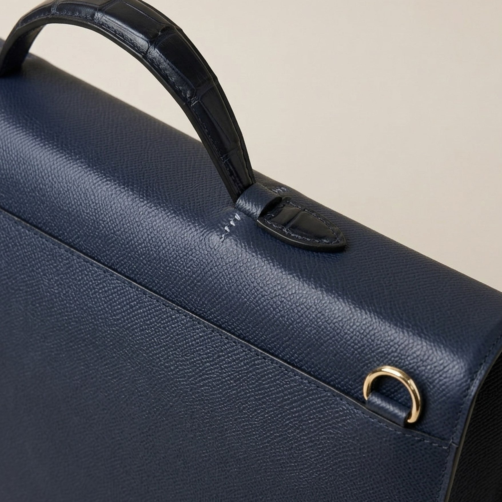 The Origin: Bespoke Noblessa Leather Briefcase with Strap