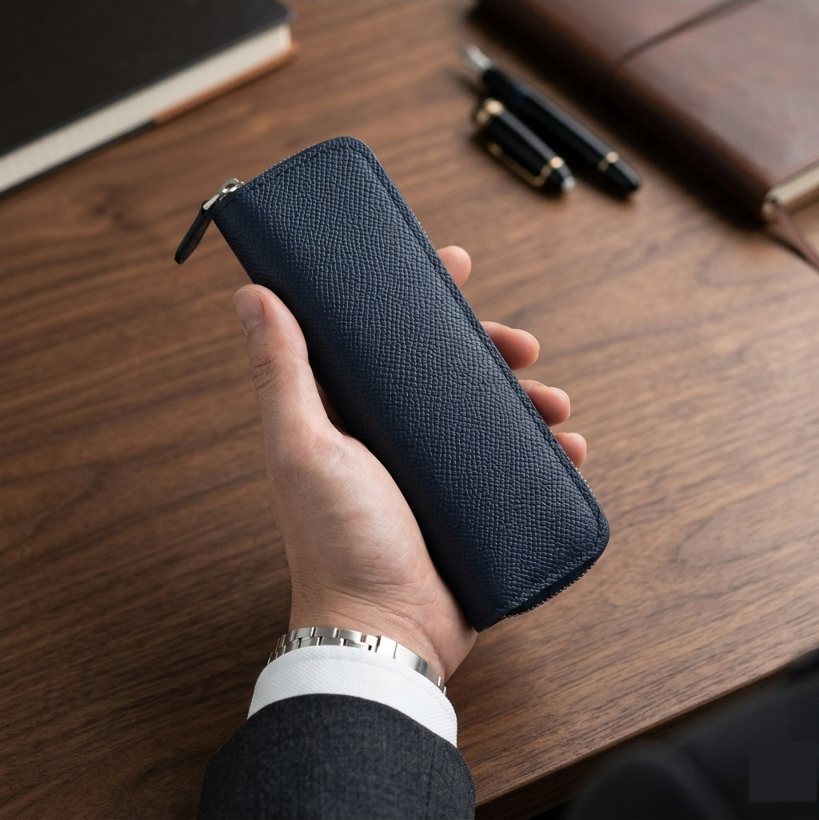 Perlinger Noblessa Leather Single Pen Case
