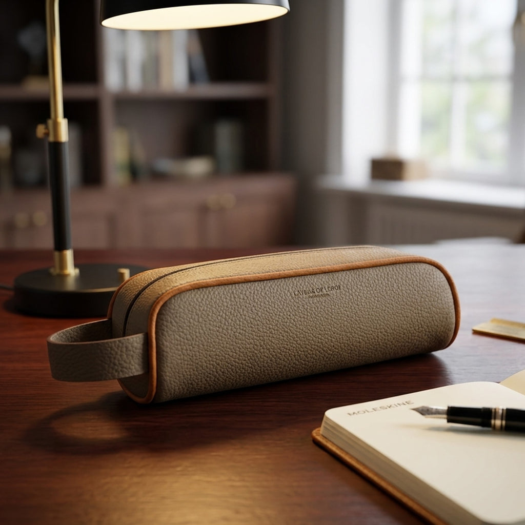 Perlinger Togo Leather Minimalist Pencil Case
