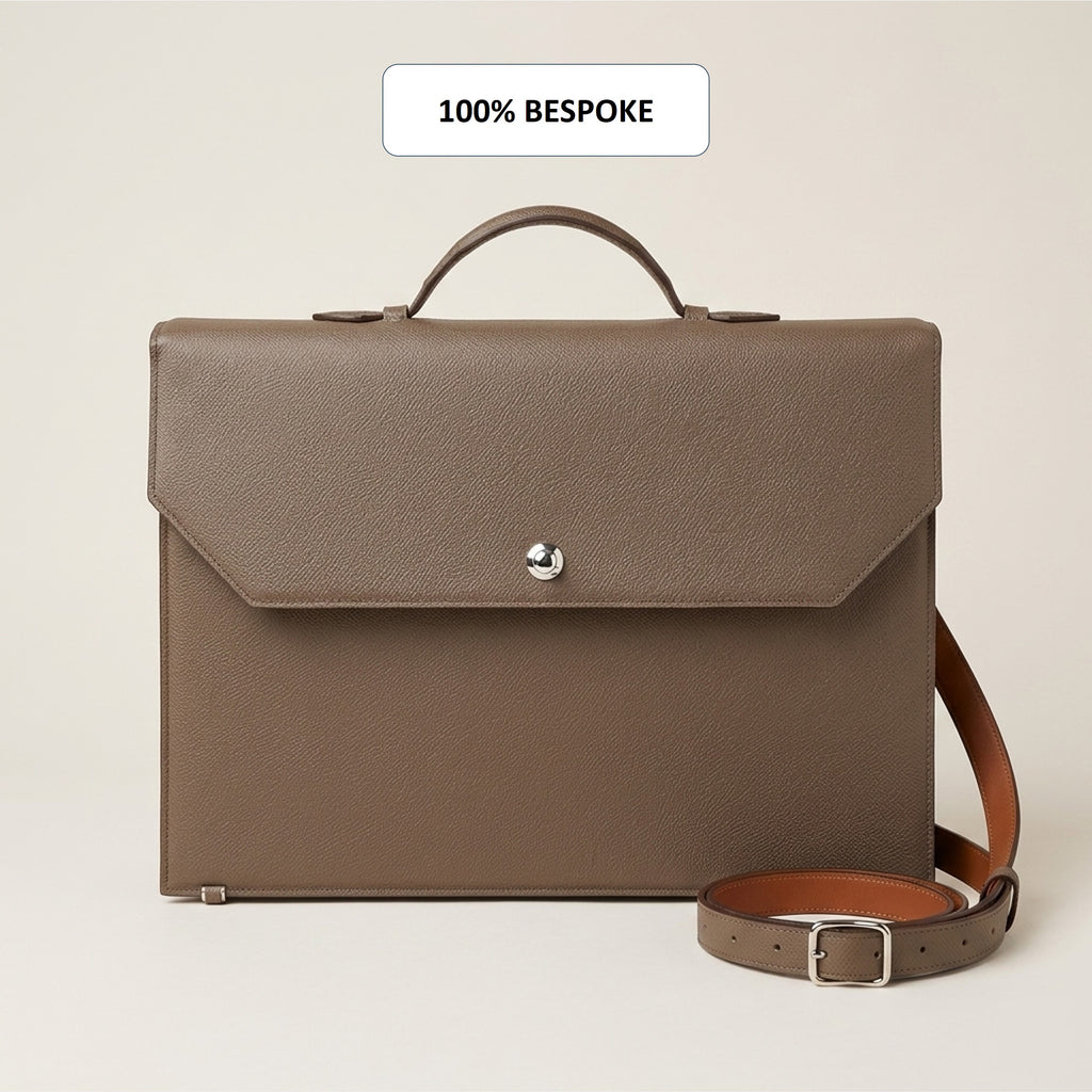 The Origin: Bespoke Noblessa Leather Briefcase with Strap
