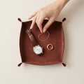 Handmade Noblessa Leather Valet Tray by Layers of Leroi