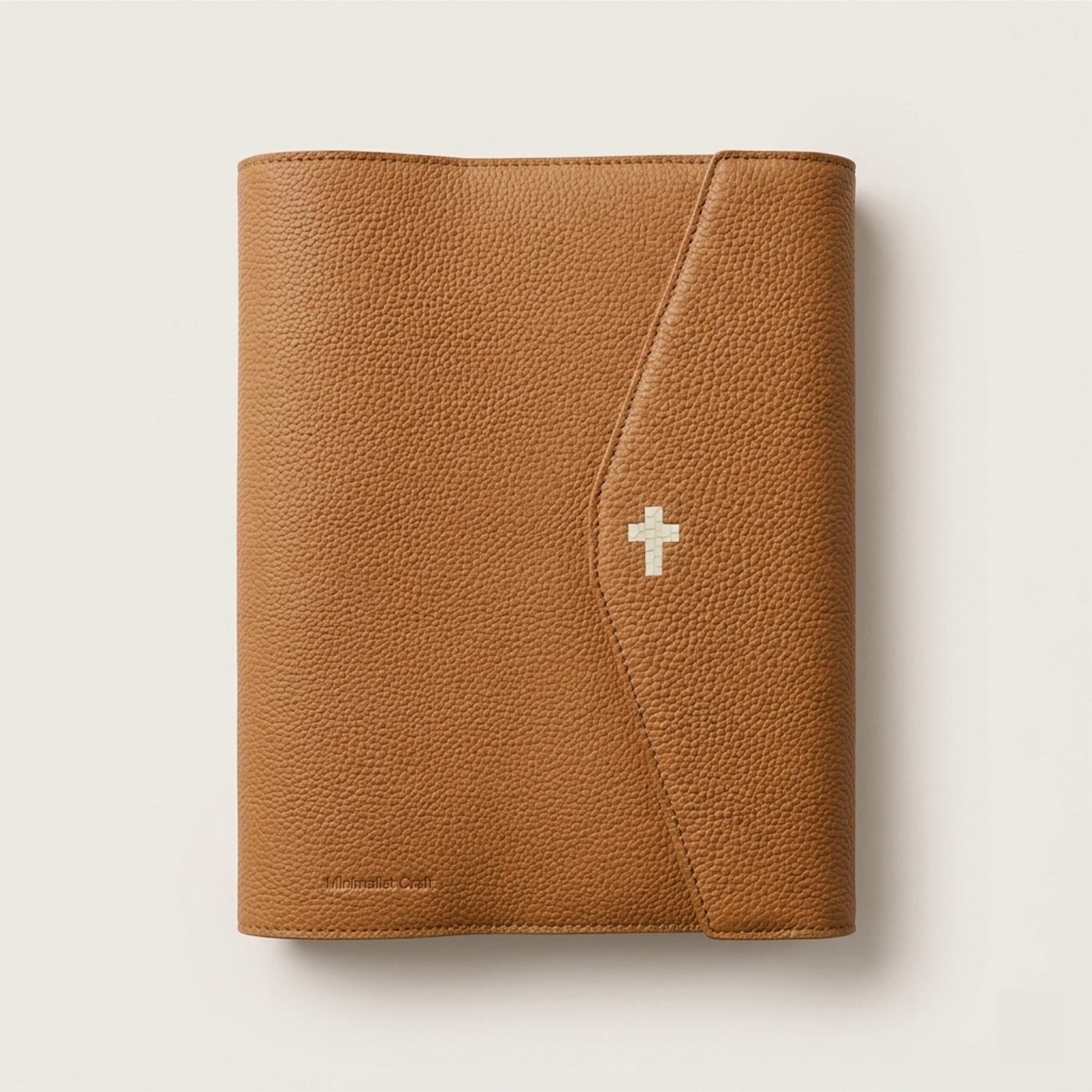 Magnetic Flap Leather Bible Cover - German Togo Leather