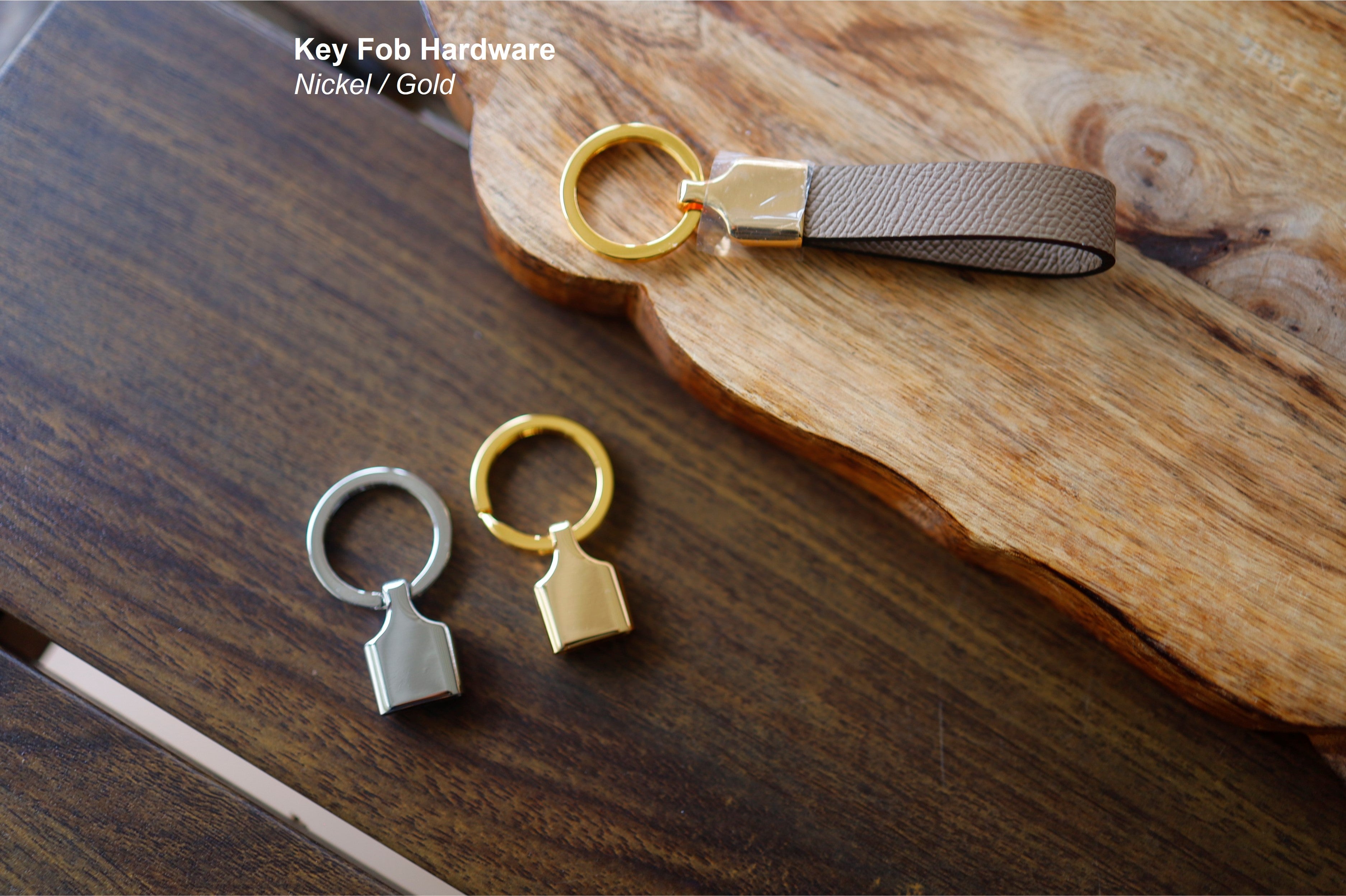 Key Fob Hardware (Gold/Nickel)