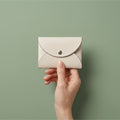 Macaron Wallet in Etoupe and Black Perlinger Noblessa Leather