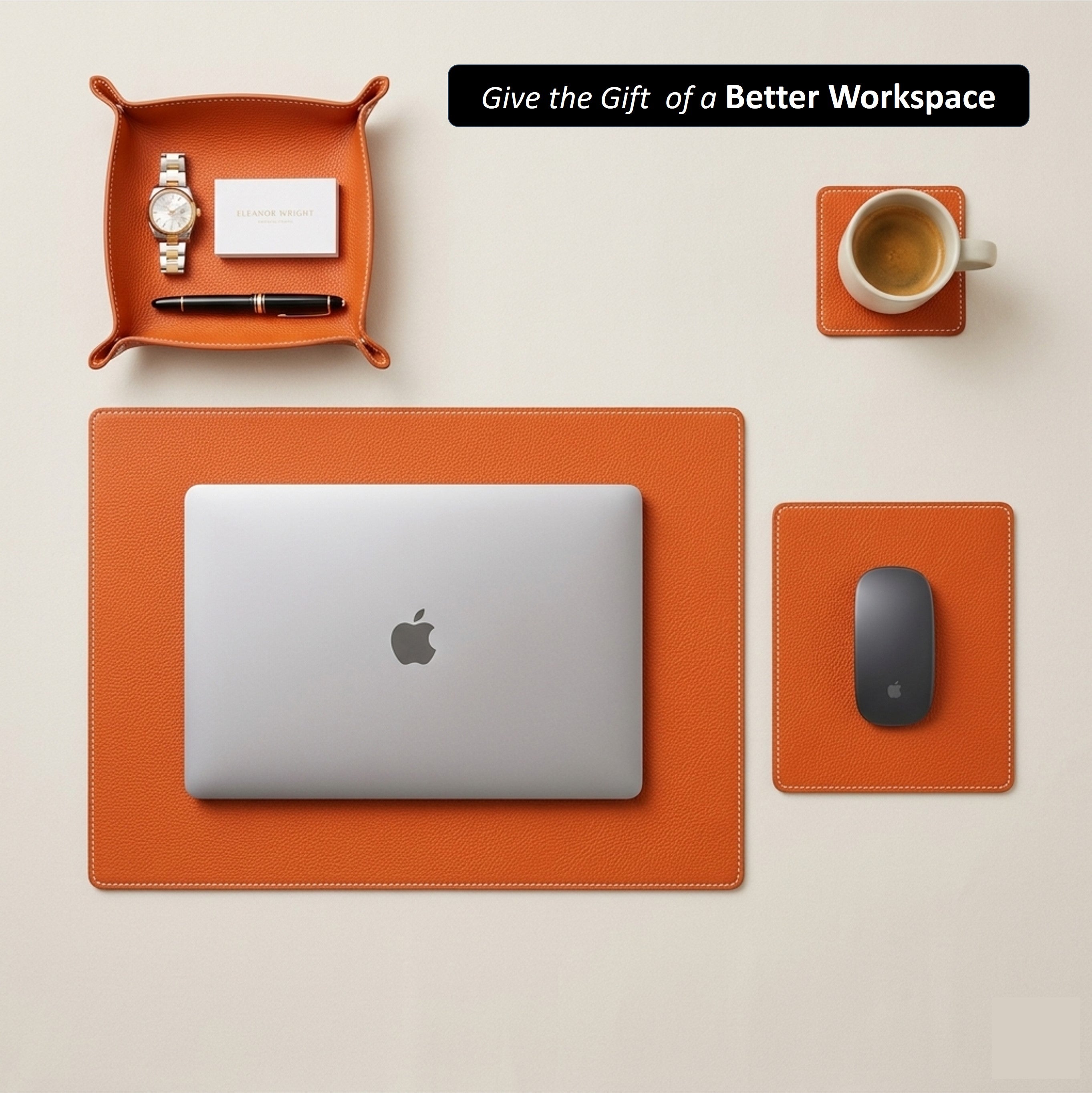 The Signature 4-Piece Leather Desk Set – Perlinger Noblessa