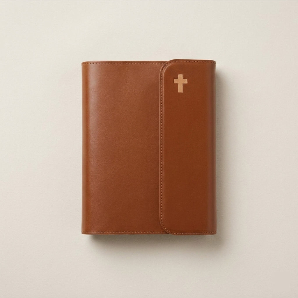 Snap Leather Bible Cover - Italian Walpier Vacchetta