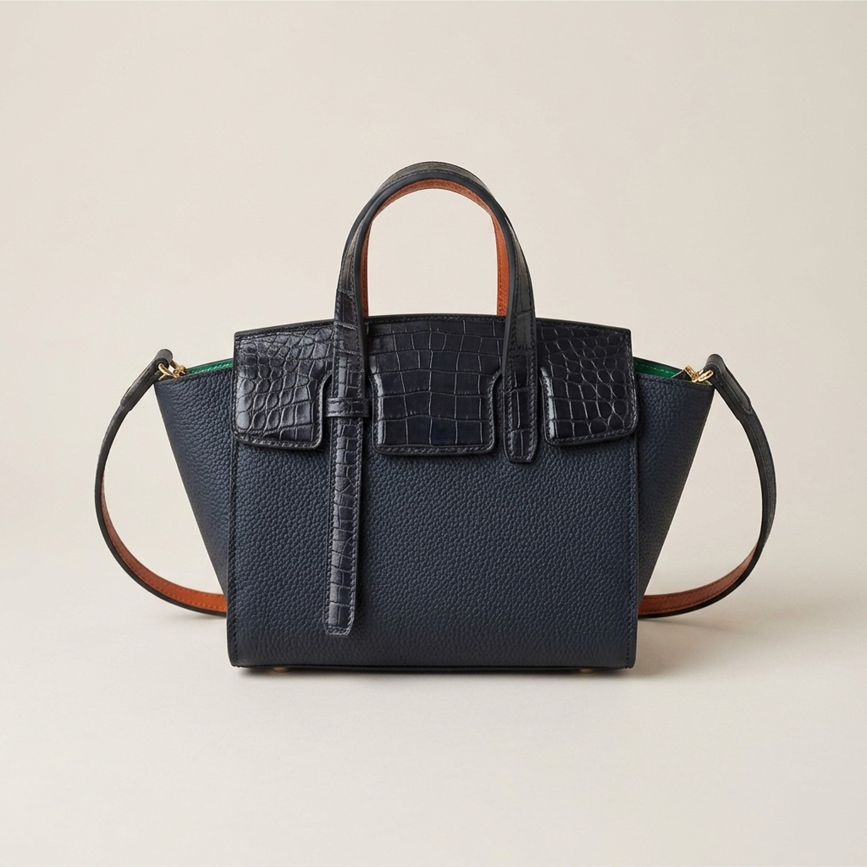 Fog Bag 19 Exotic Edition | German Togo & Crocodile Leather Tote
