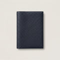 Dark Navy German Togo calfskin custom-fit minimalist Bible cover, closed front view