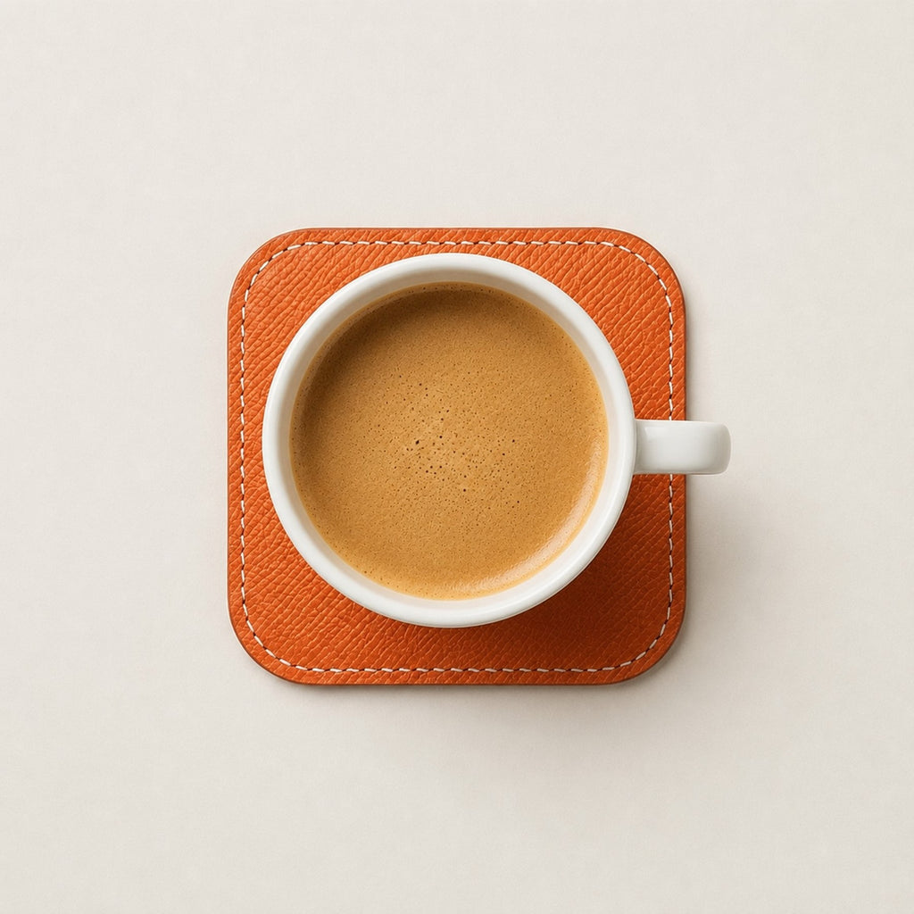 German Noblessa Leather Tea Coasters