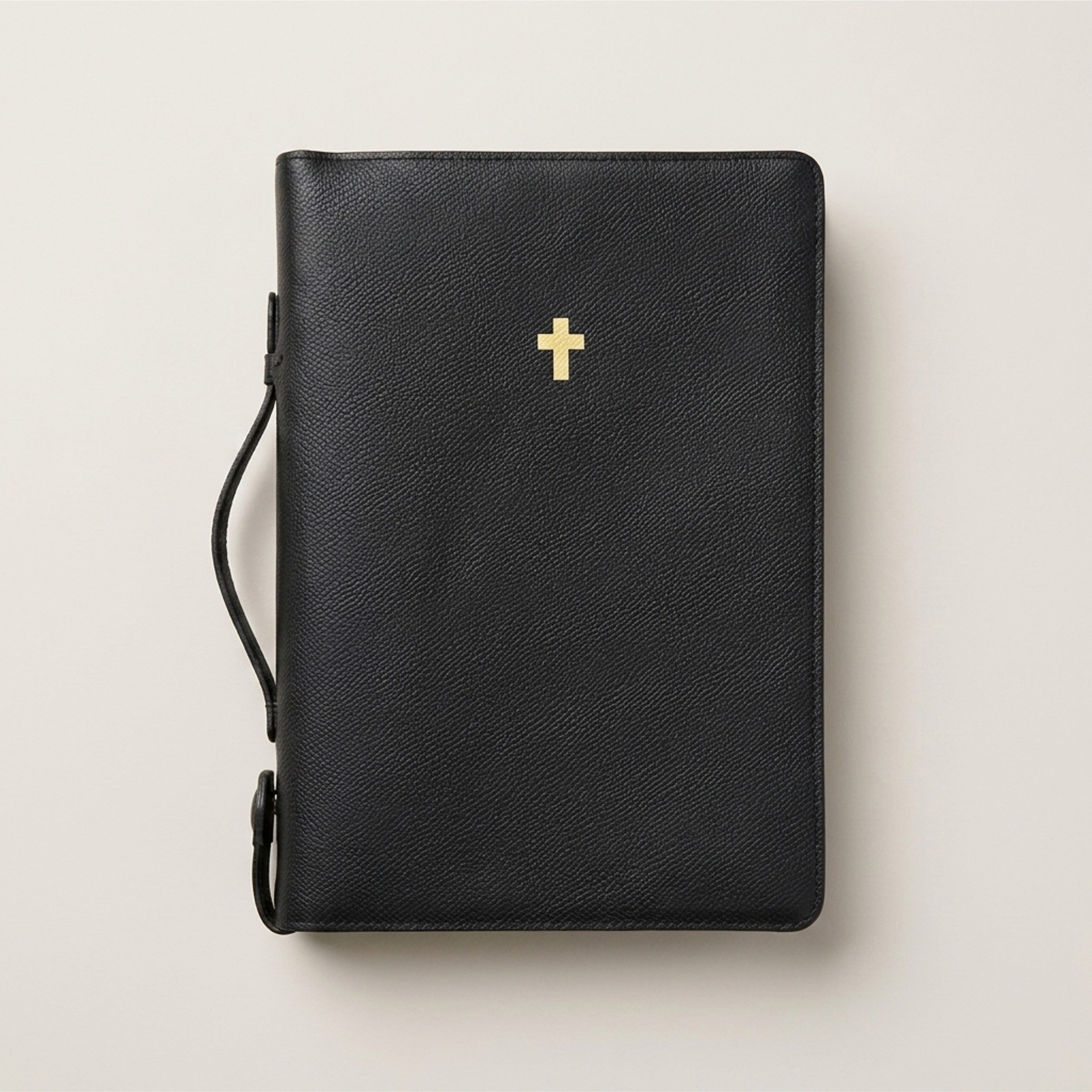 Zippered Leather Bible Cover with Handle - German Noblessa Leather