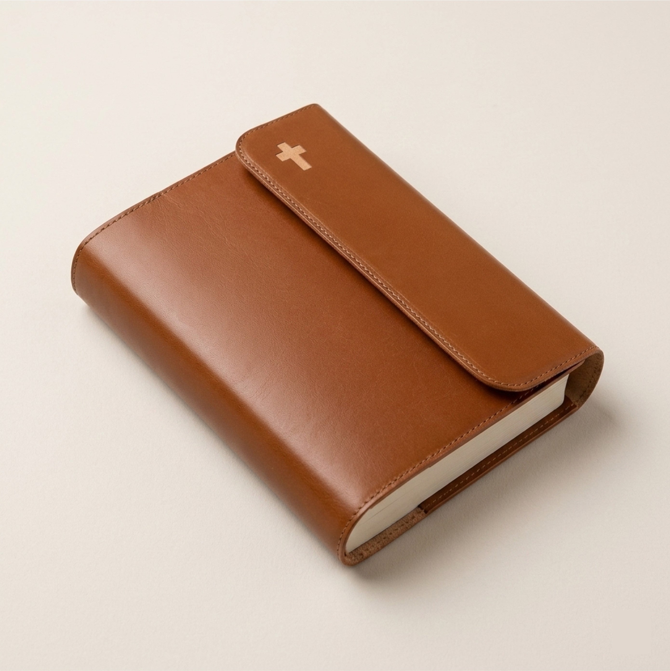 Snap Leather Bible Cover - Italian Walpier Vacchetta