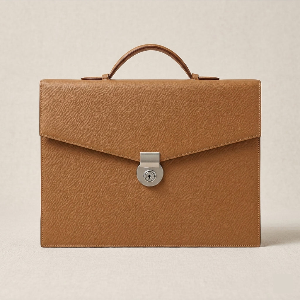 The Vertex: Bespoke Noblessa Leather Briefcase