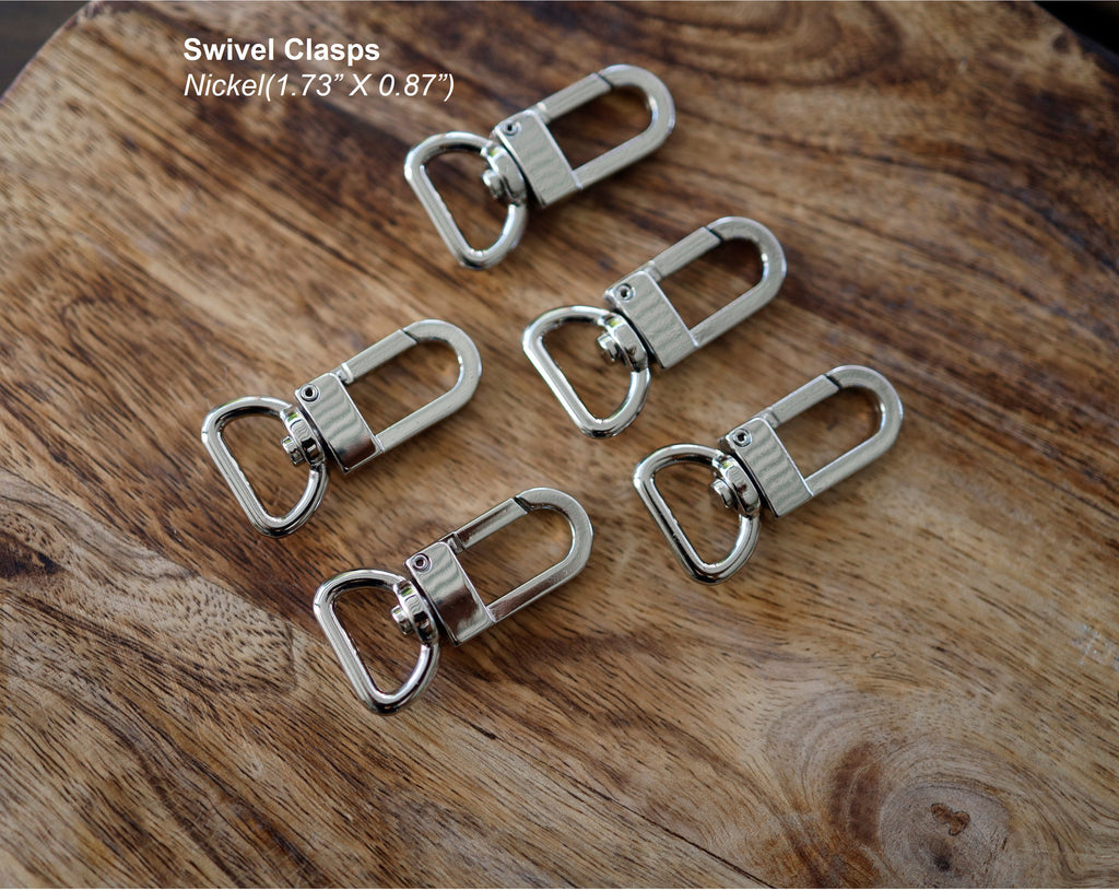 Swivel Clasps (Nickel, 1.73” X 0.87”)