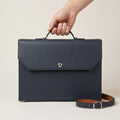 The Origin: Bespoke Noblessa Leather Briefcase with Strap