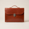 The Legacy: Bespoke Bridle Leather Briefcase with Strap