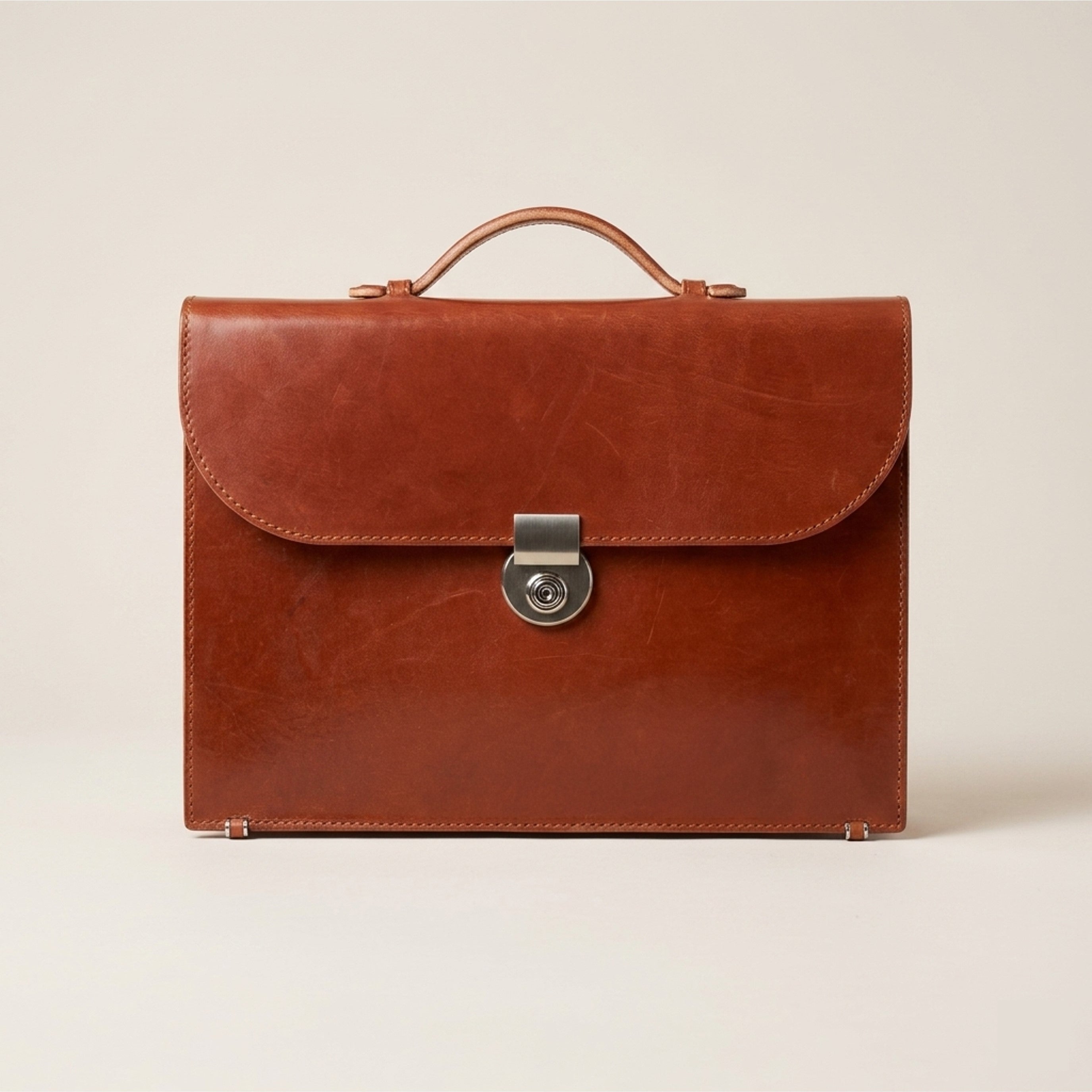 The Legacy: Bespoke Bridle Leather Briefcase with Strap