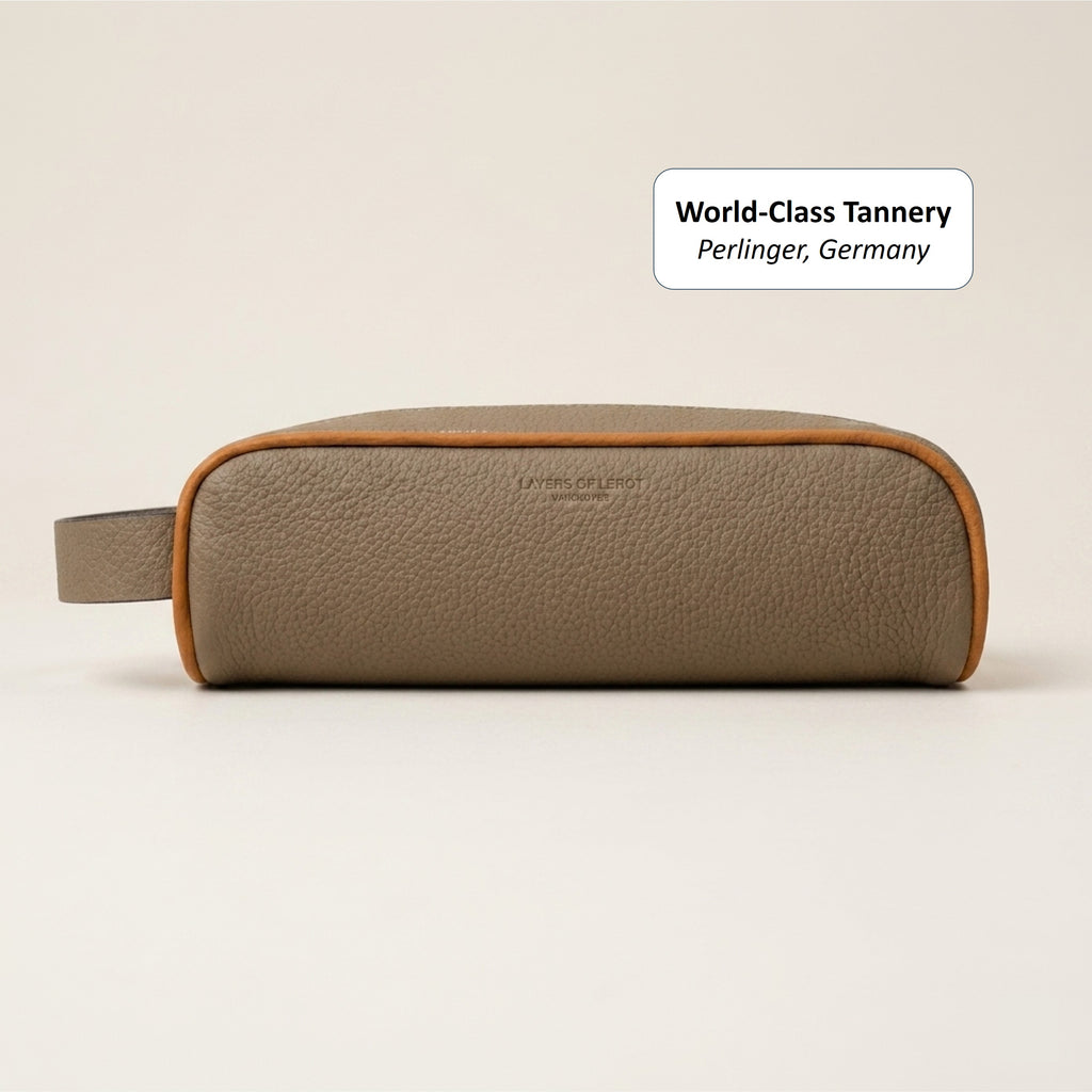 Perlinger Togo Leather Minimalist Pencil Case
