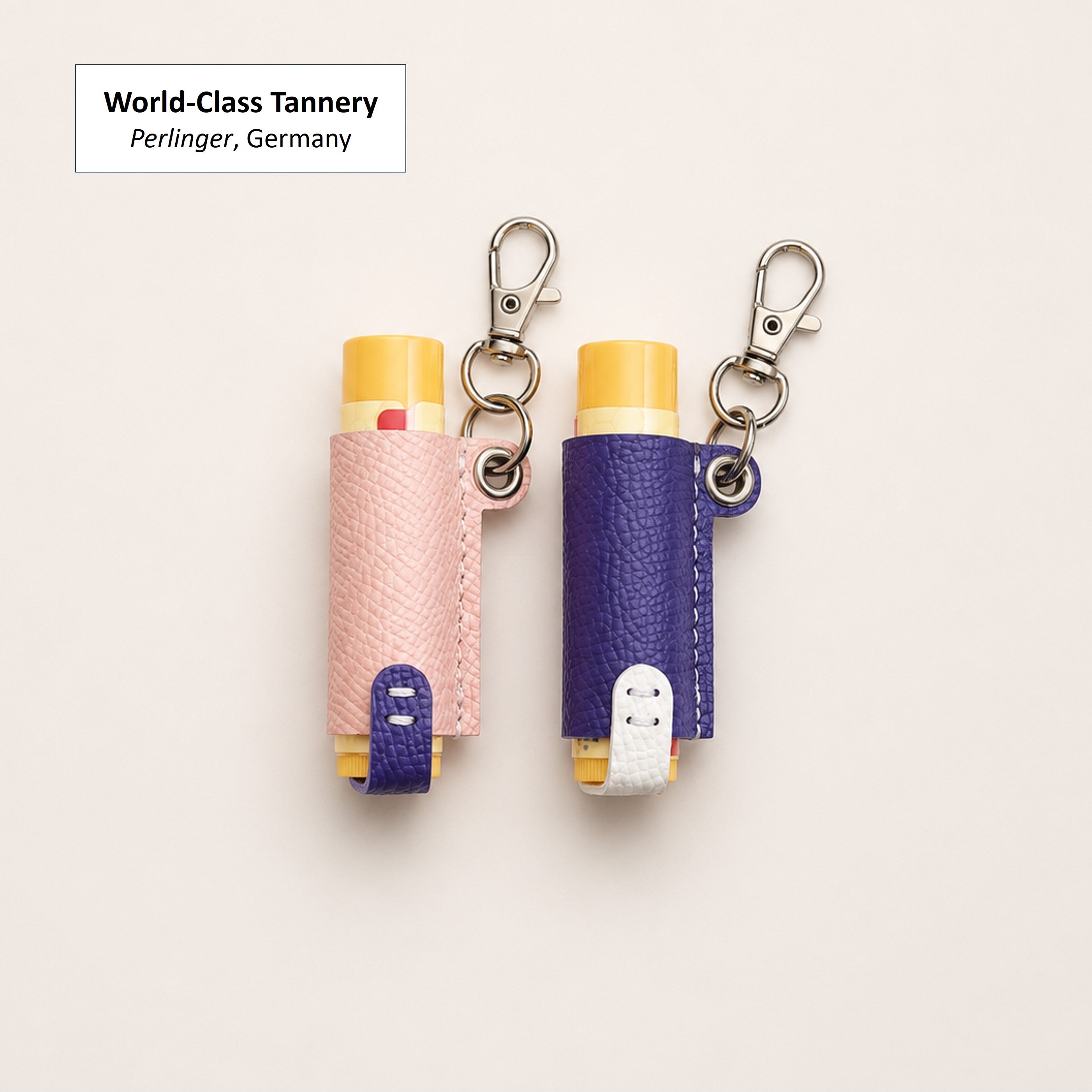 German Noblessa Leather Lip Balm Holder