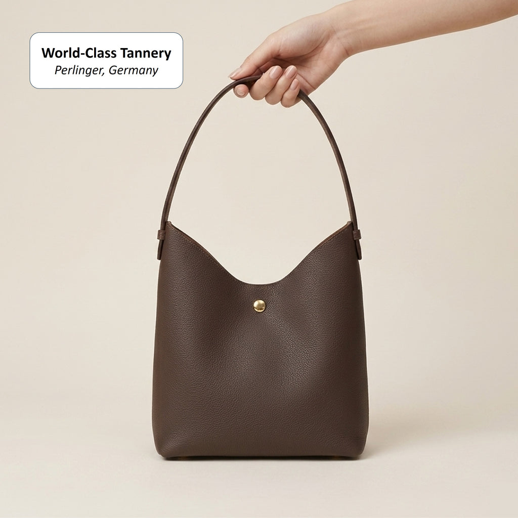 Vela 25 | German Togo Leather Tote