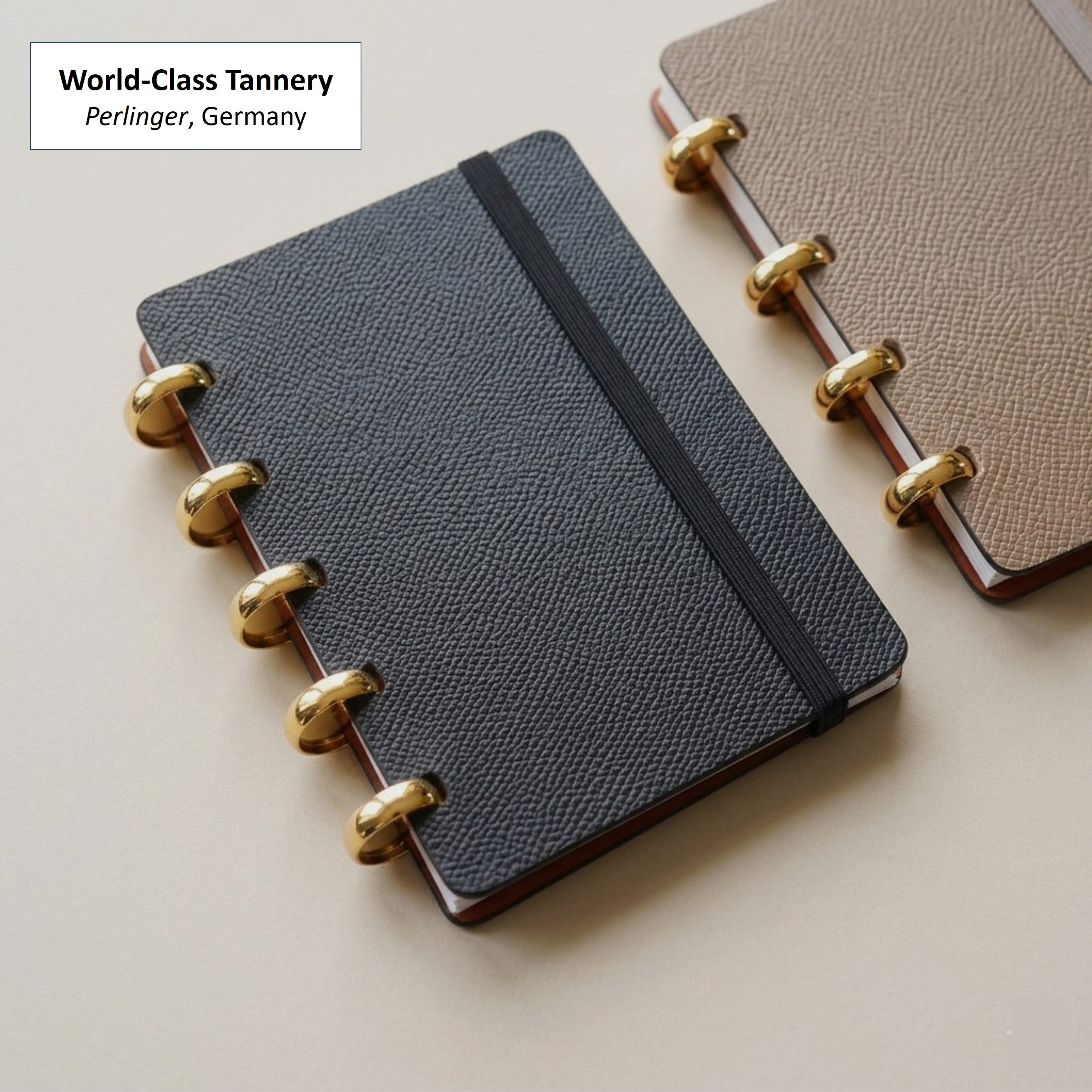 Pocket Discbound Planner in German Noblessa Leather