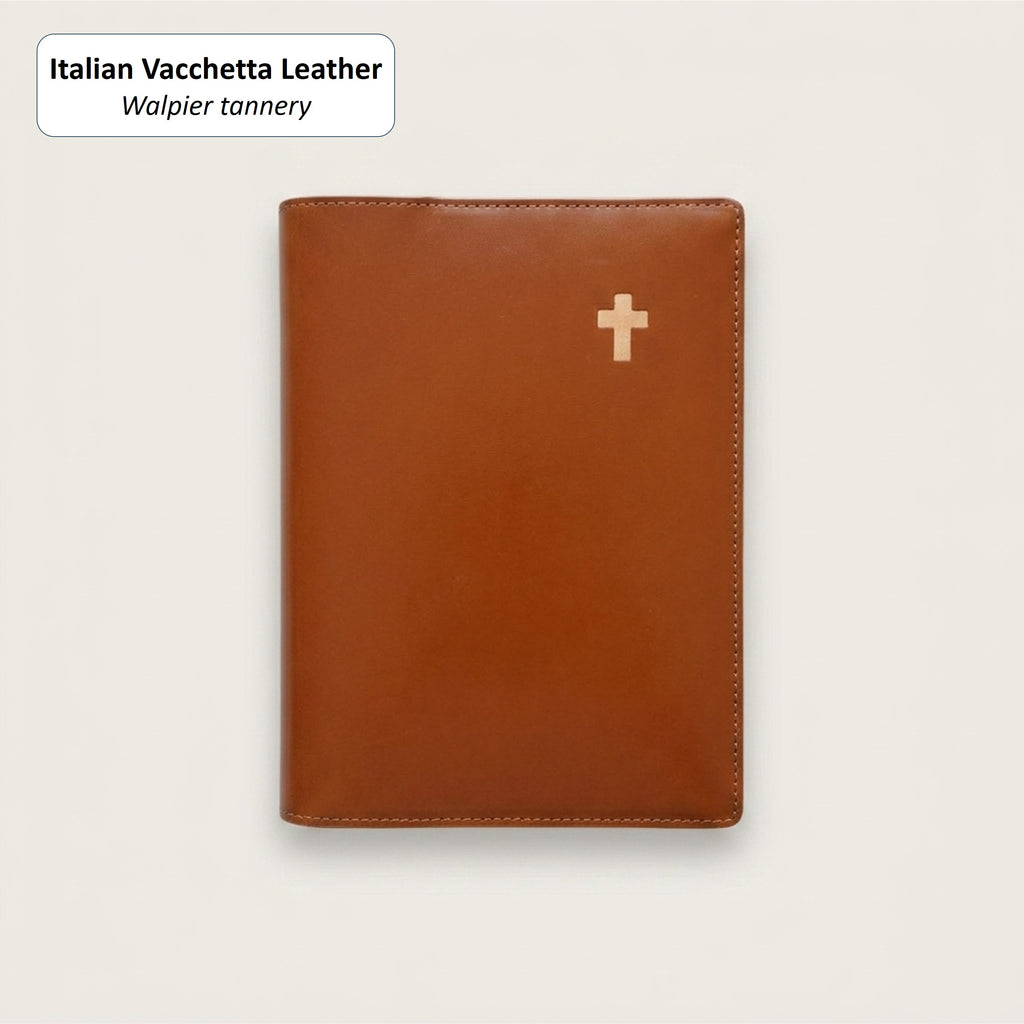 Minimalist Standard Leather Bible Cover - Italian Walpier Vacchetta