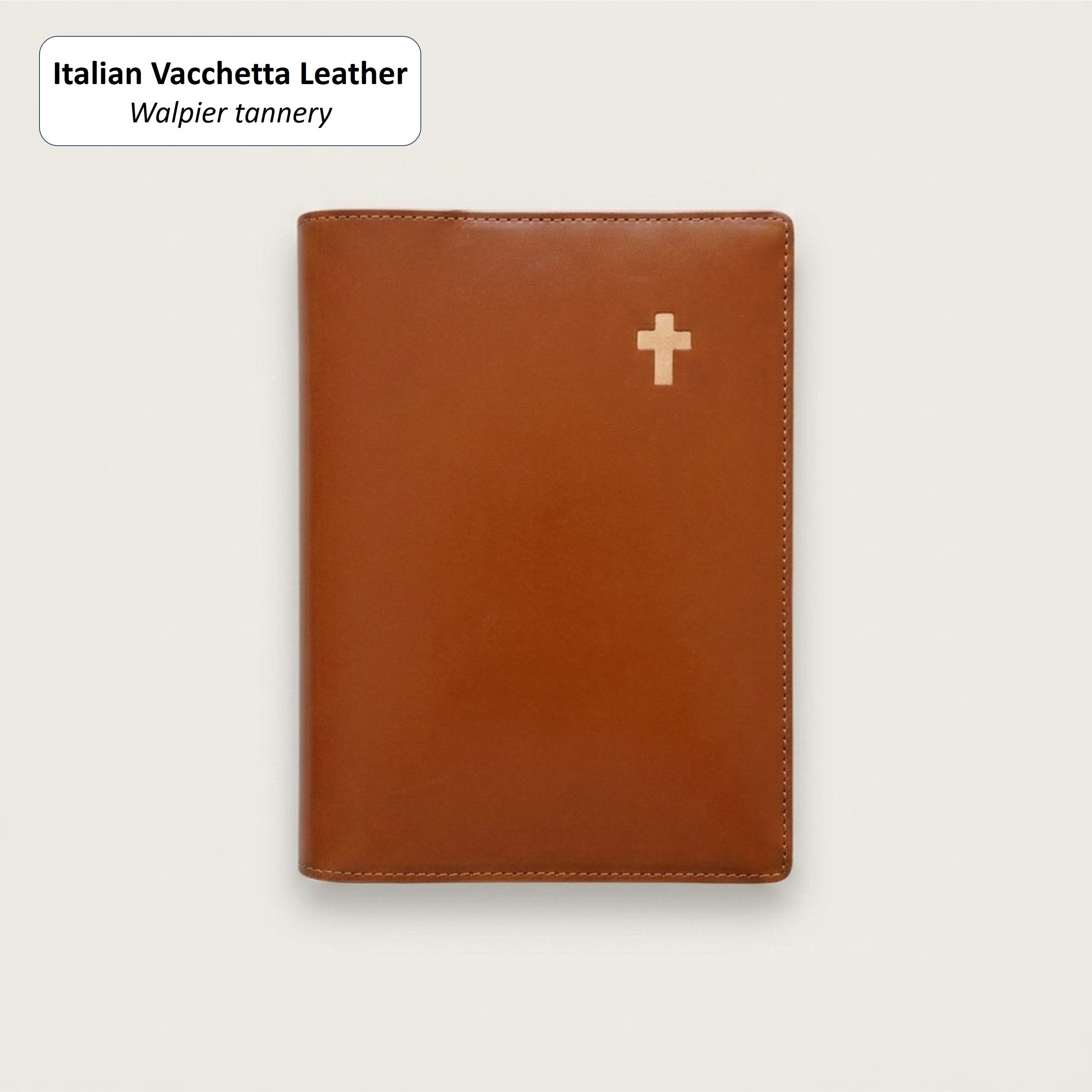 Minimalist Standard Leather Bible Cover - Italian Walpier Vacchetta