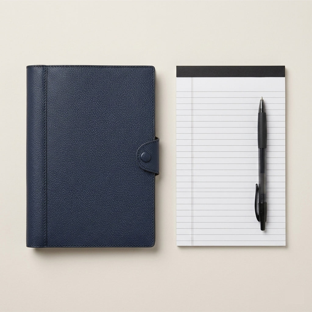 Junior Legal Pad Portfolio in German Noblessa Leather