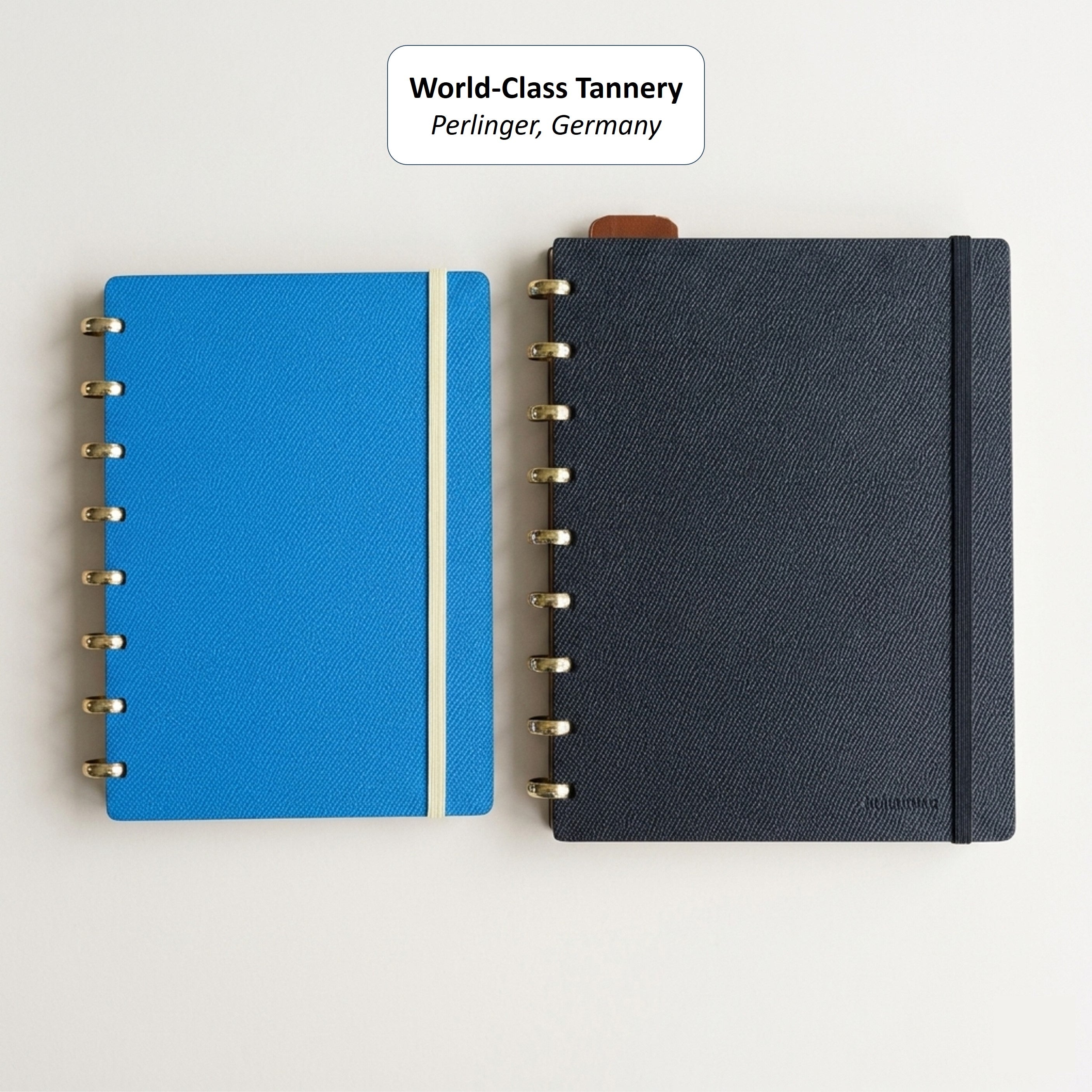 A5/Junior Discbound Planner in German Noblessa Leather