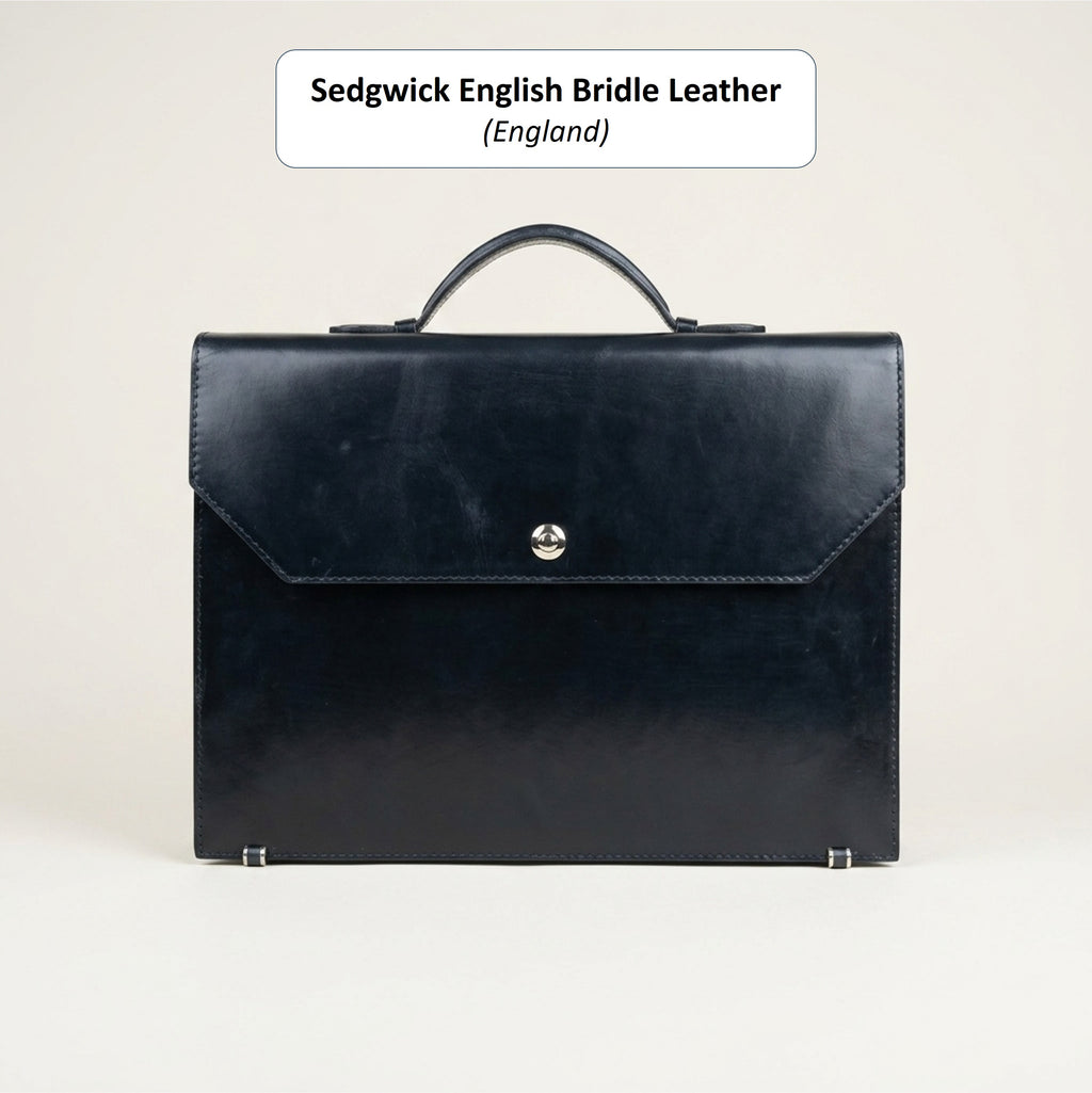 The Origin: Bespoke Bridle Leather Briefcase