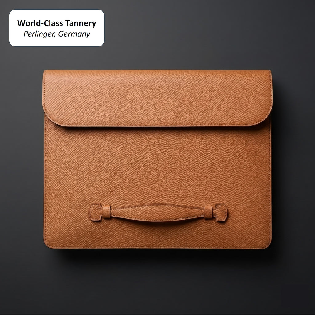 THE PENTAS: German Noblessa Leather Flap Sleeve for iPad