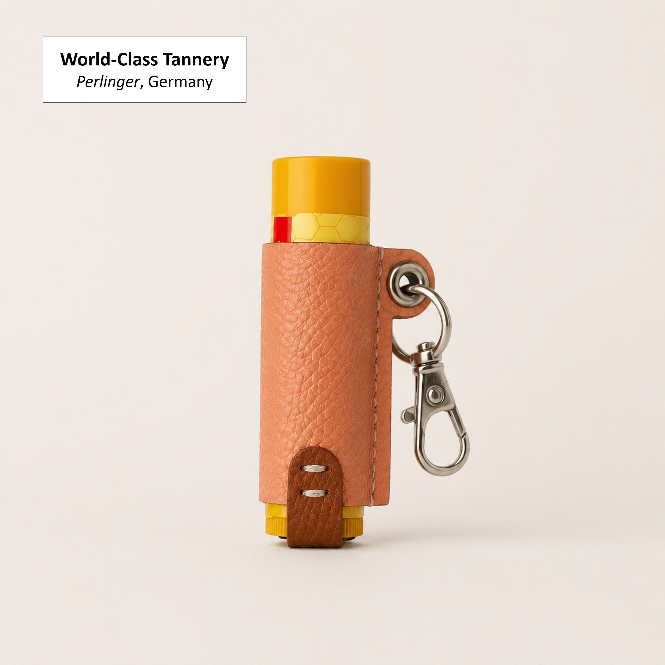 German Noblessa Leather Lip Balm Holder