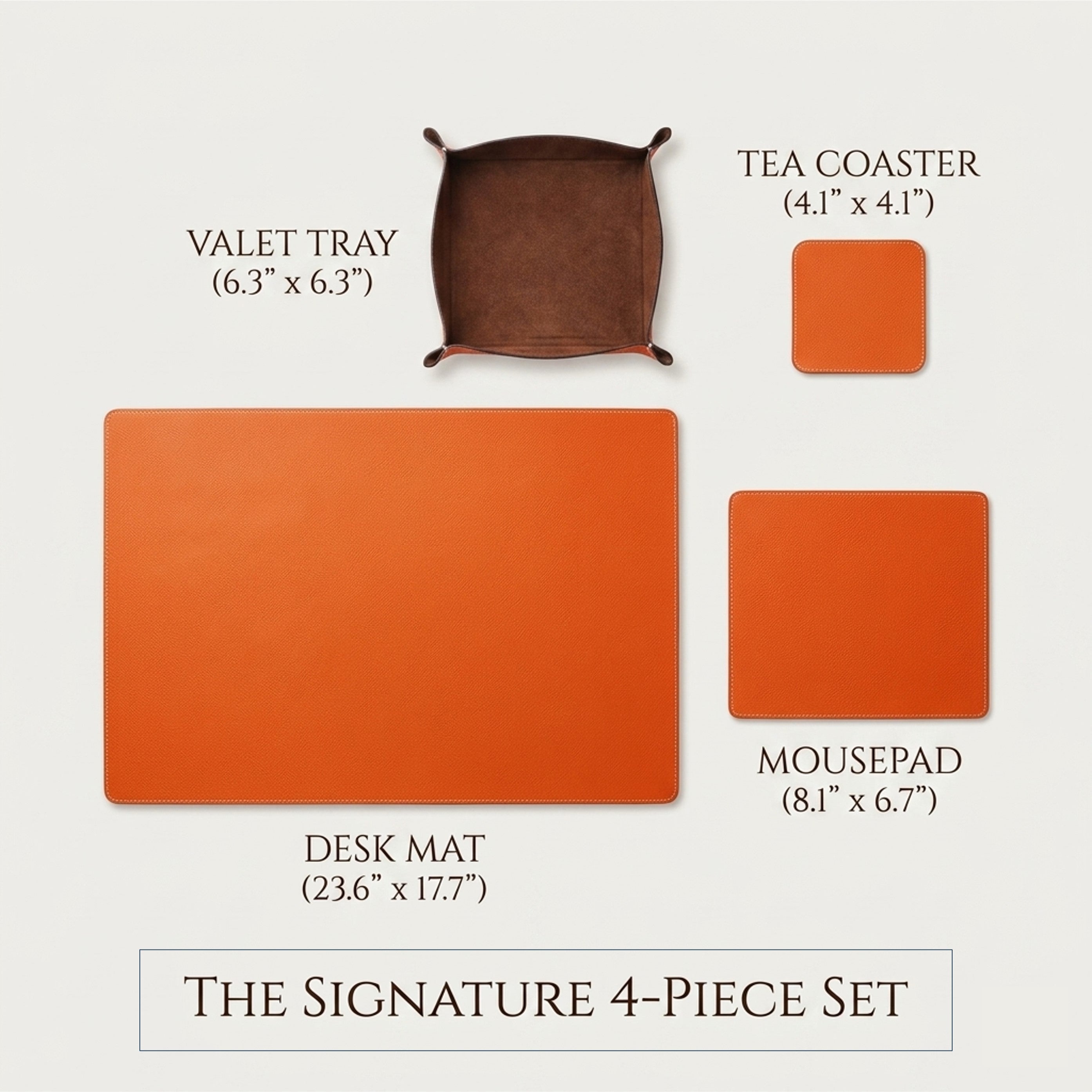 The Signature 4-Piece Leather Desk Set – Perlinger Noblessa