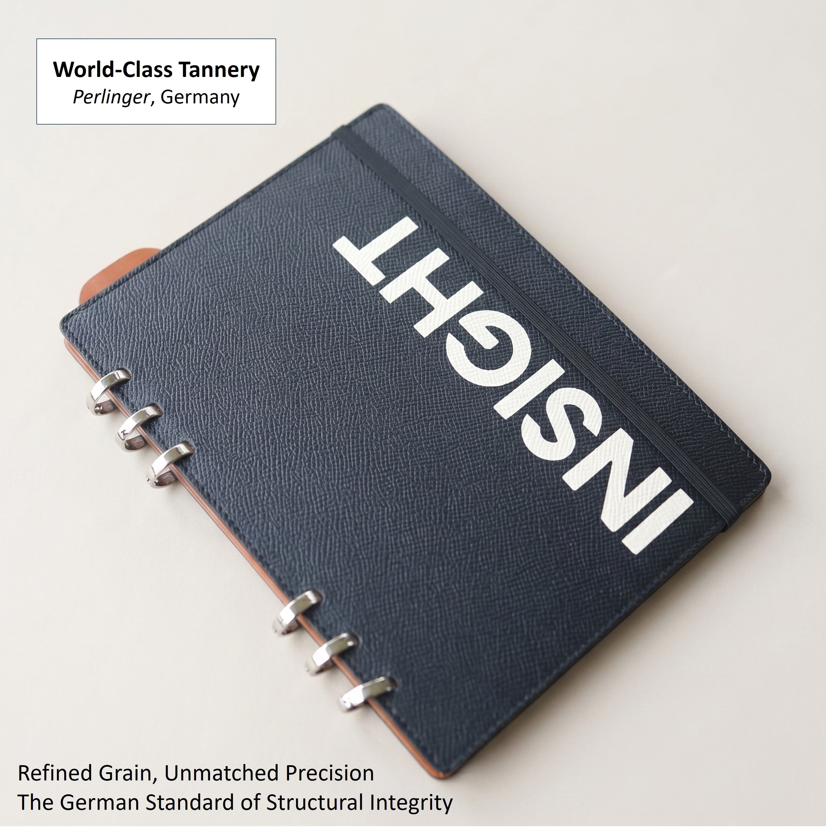 「INSIGHT」Edition A5 Smart Ring Binder in German Noblessa Leather